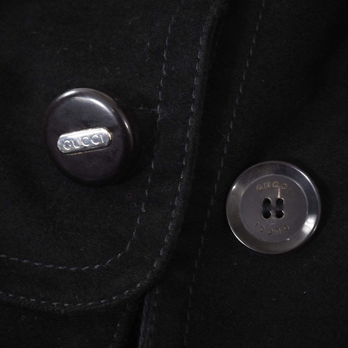 良品 グッチ GUCCI ベロア レイヤード コート 38 ブラック レディース 正規品 5-DJ135