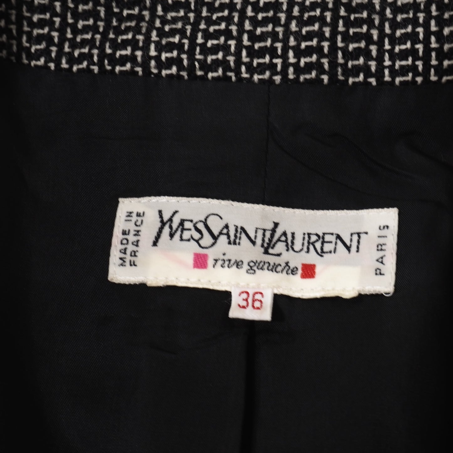 良品 イヴ・サンローラン リヴゴーシュ Yves Saint Laurent rive gauche ヴィンテージ ジャケット FR36 グレー DJ151
