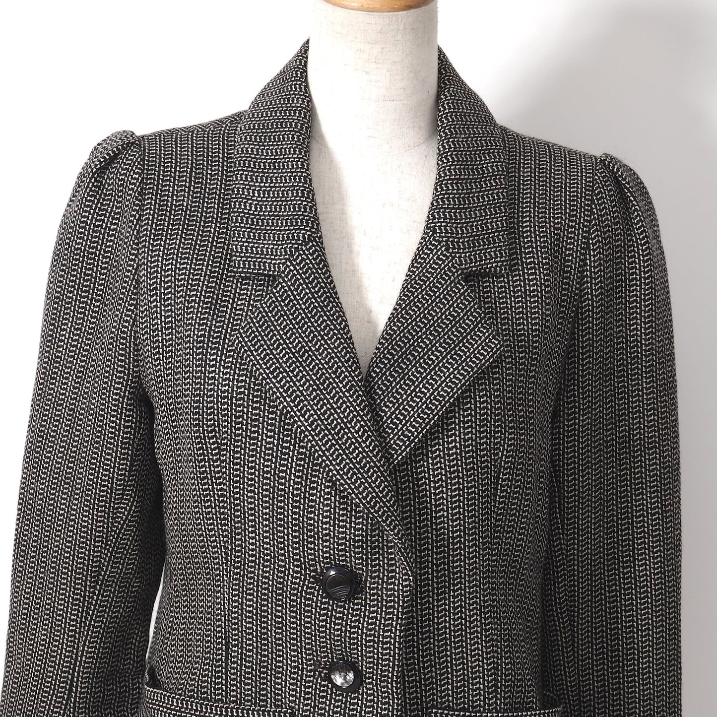 良品 イヴ・サンローラン リヴゴーシュ Yves Saint Laurent rive gauche ヴィンテージ ジャケット FR36 グレー DJ151