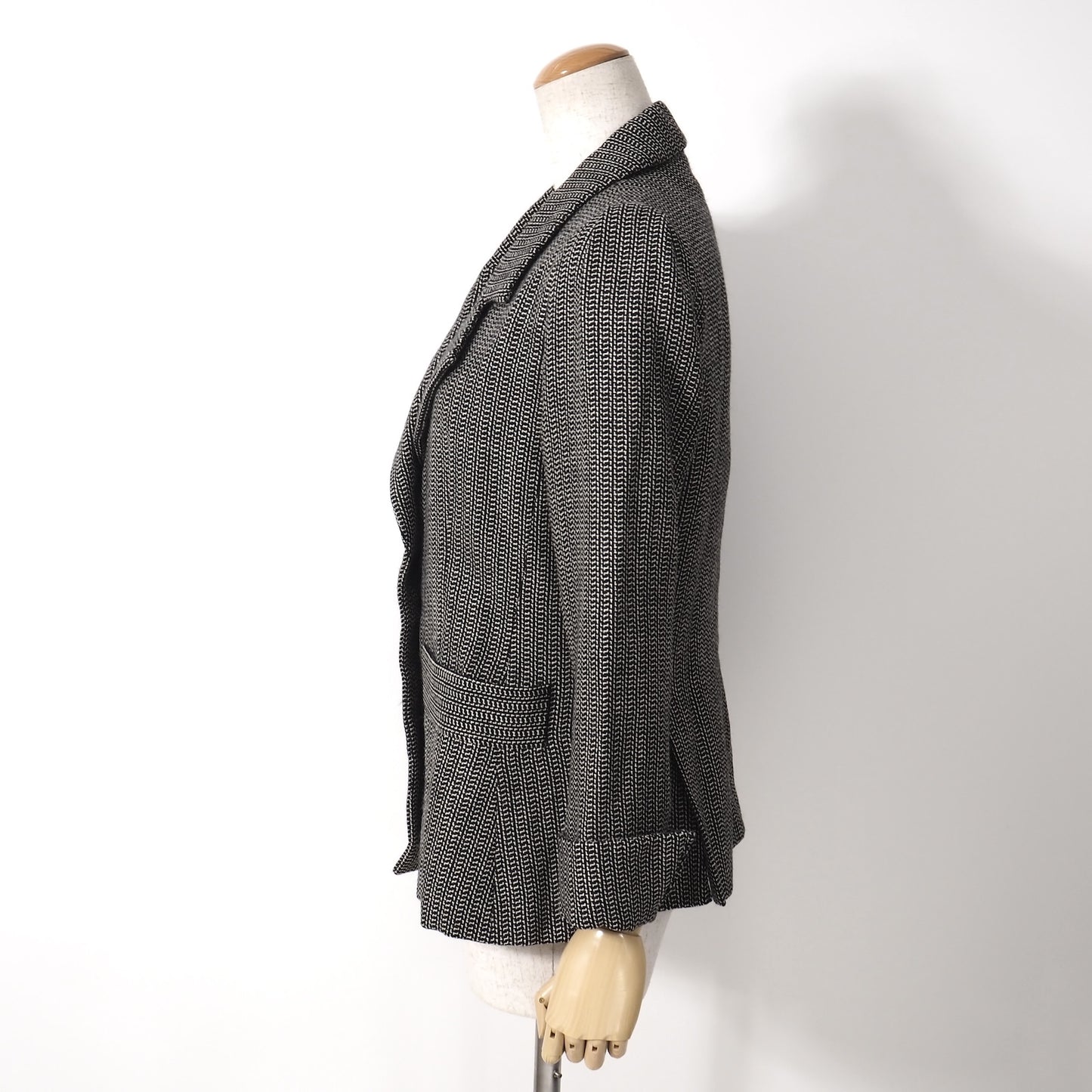 良品 イヴ・サンローラン リヴゴーシュ Yves Saint Laurent rive gauche ヴィンテージ ジャケット FR36 グレー DJ151