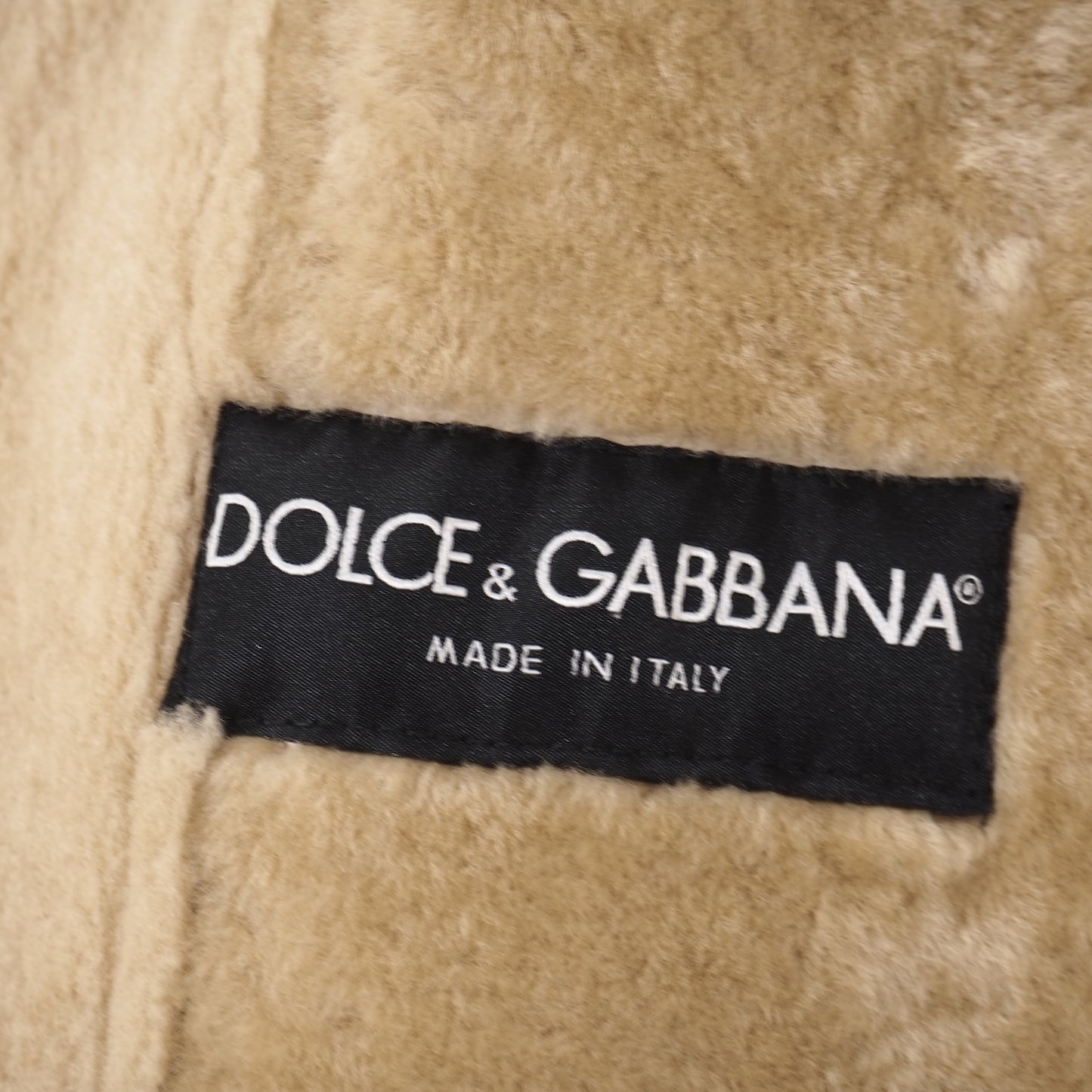 良品 ドルチェ＆ガッバーナ DOLCE＆GABBANA レザー ムートン コート 48 ライトブラウン メンズ 正規品 5-DJ147