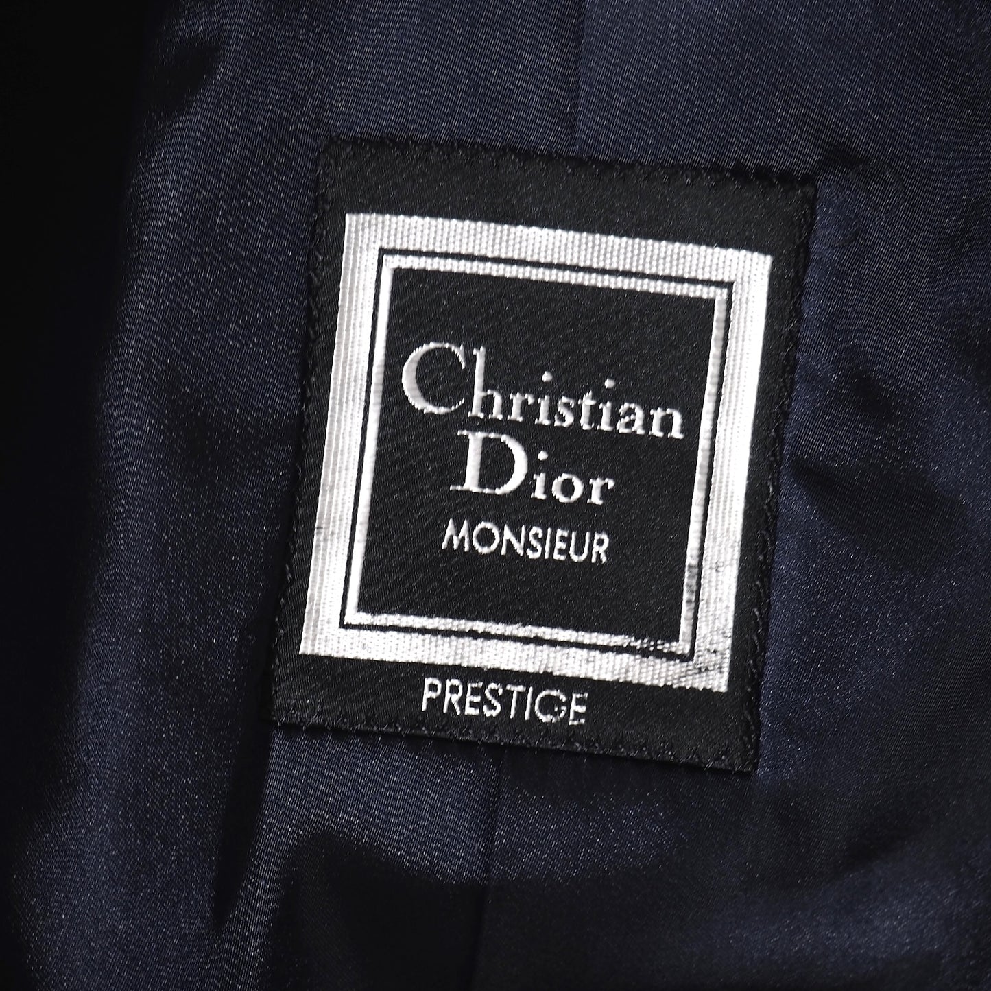 良品 クリスチャンディオール Christian Dior MONSIEUR ヴィンテージ ピュアカシミヤ ダブルブレスト コート L ダークネイビー メンズ 正規品 5-DJ156
