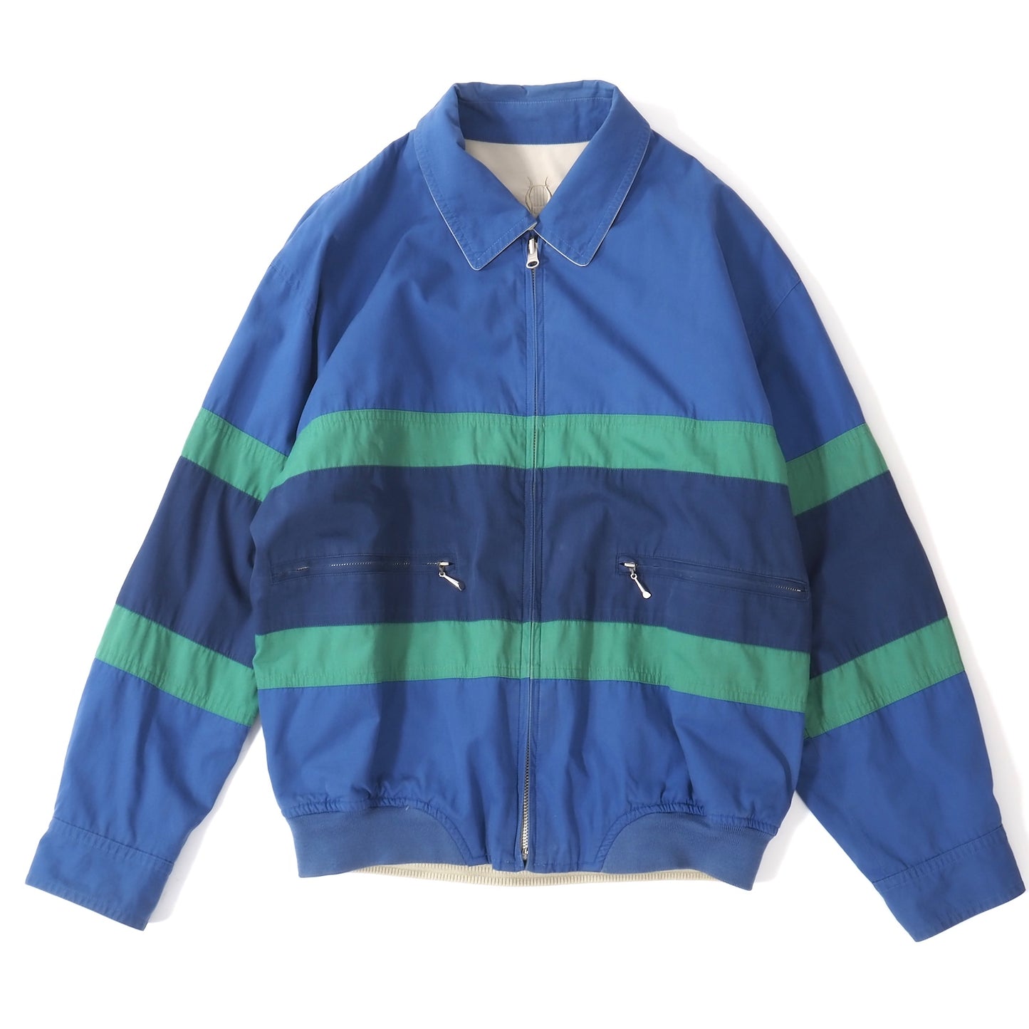 クリスチャンディオール Christian Dior MONSIEUR ヴィンテージ リバーシブル ジャケット コットン LL ベージュ ブルー メンズ 正規品 5-DK172