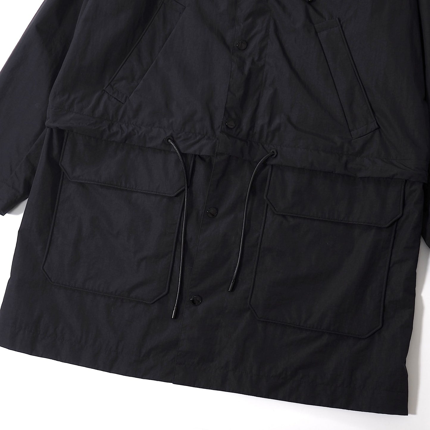 美品 エンポリオアルマーニ EMPORIO ARMANI 22年製 2WAY フーデッドコート 46 ネイビー メンズ 正規品 5-DK175