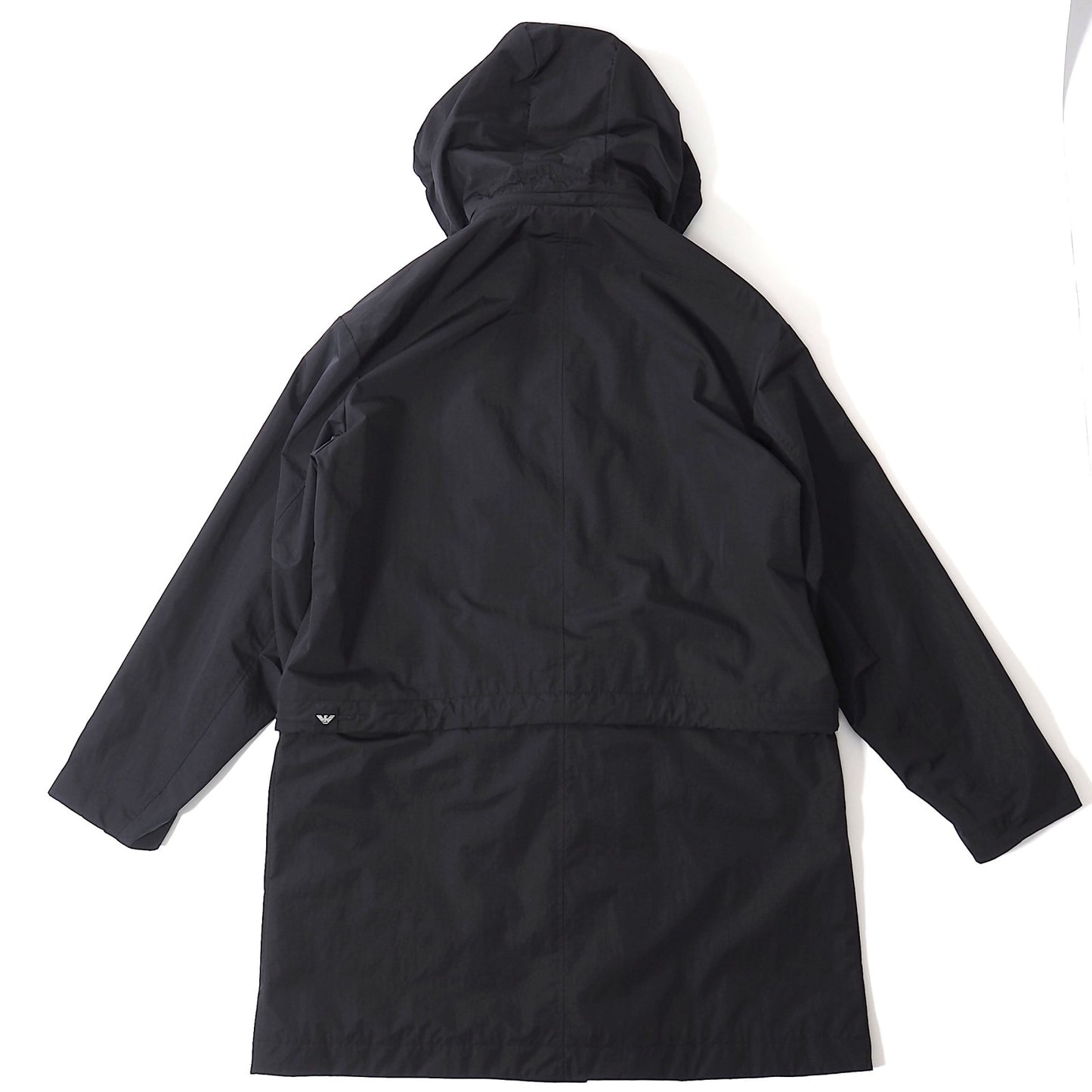 美品 エンポリオアルマーニ EMPORIO ARMANI 22年製 2WAY フーデッドコート 46 ネイビー メンズ 正規品 5-DK175