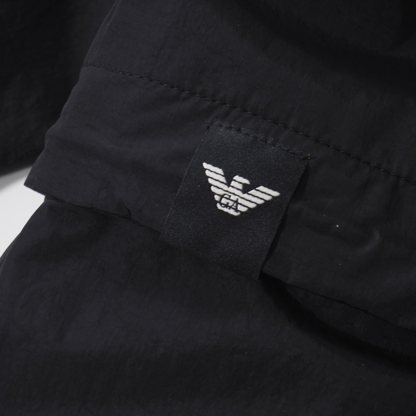 美品 エンポリオアルマーニ EMPORIO ARMANI 22年製 2WAY フーデッドコート 46 ネイビー メンズ 正規品 5-DK175