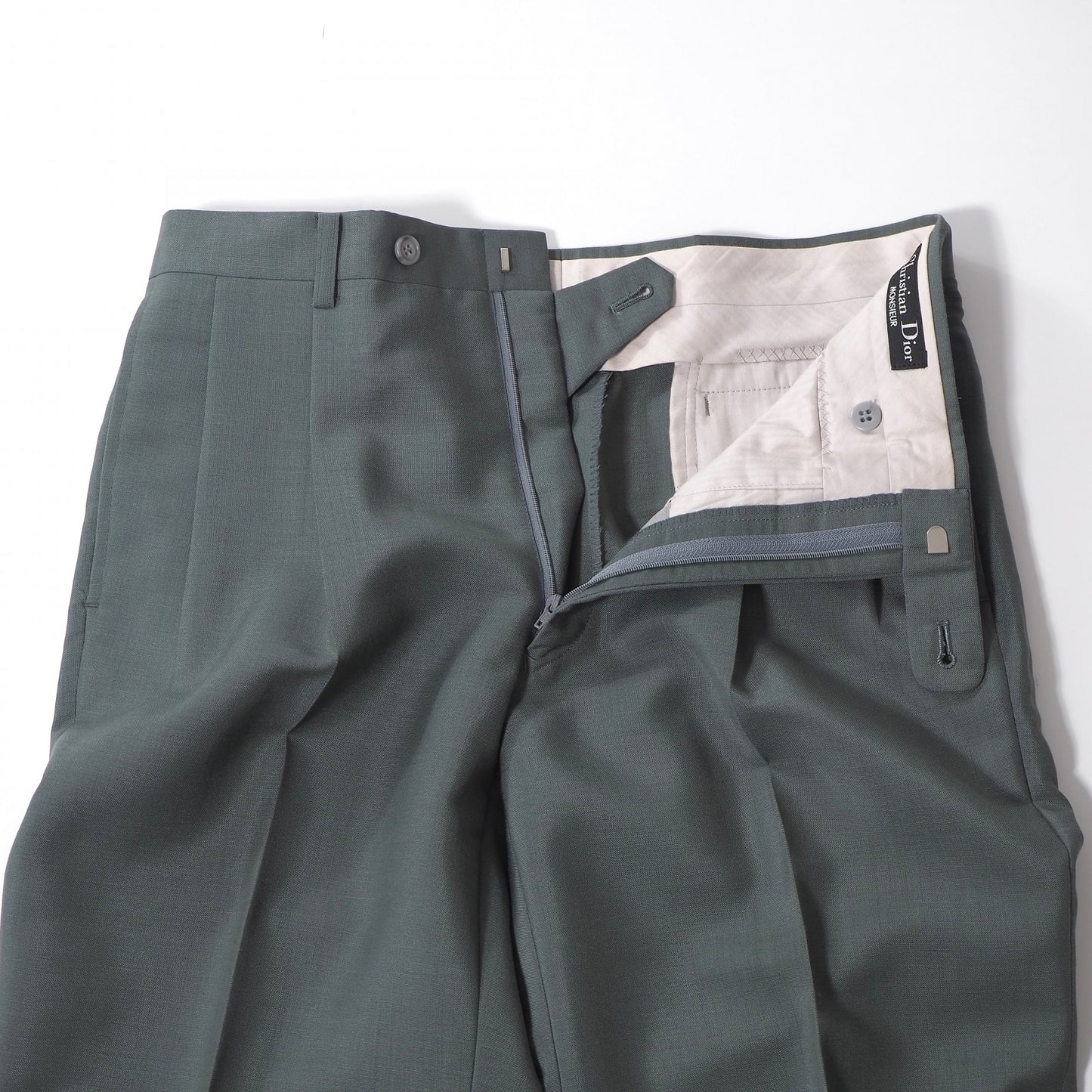 クリスチャンディオール Christian Dior MONSIEUR ヴィンテージ スーツ ジャケット パンツ 90-77-165 グリーン メンズ 正規品 5-DK183