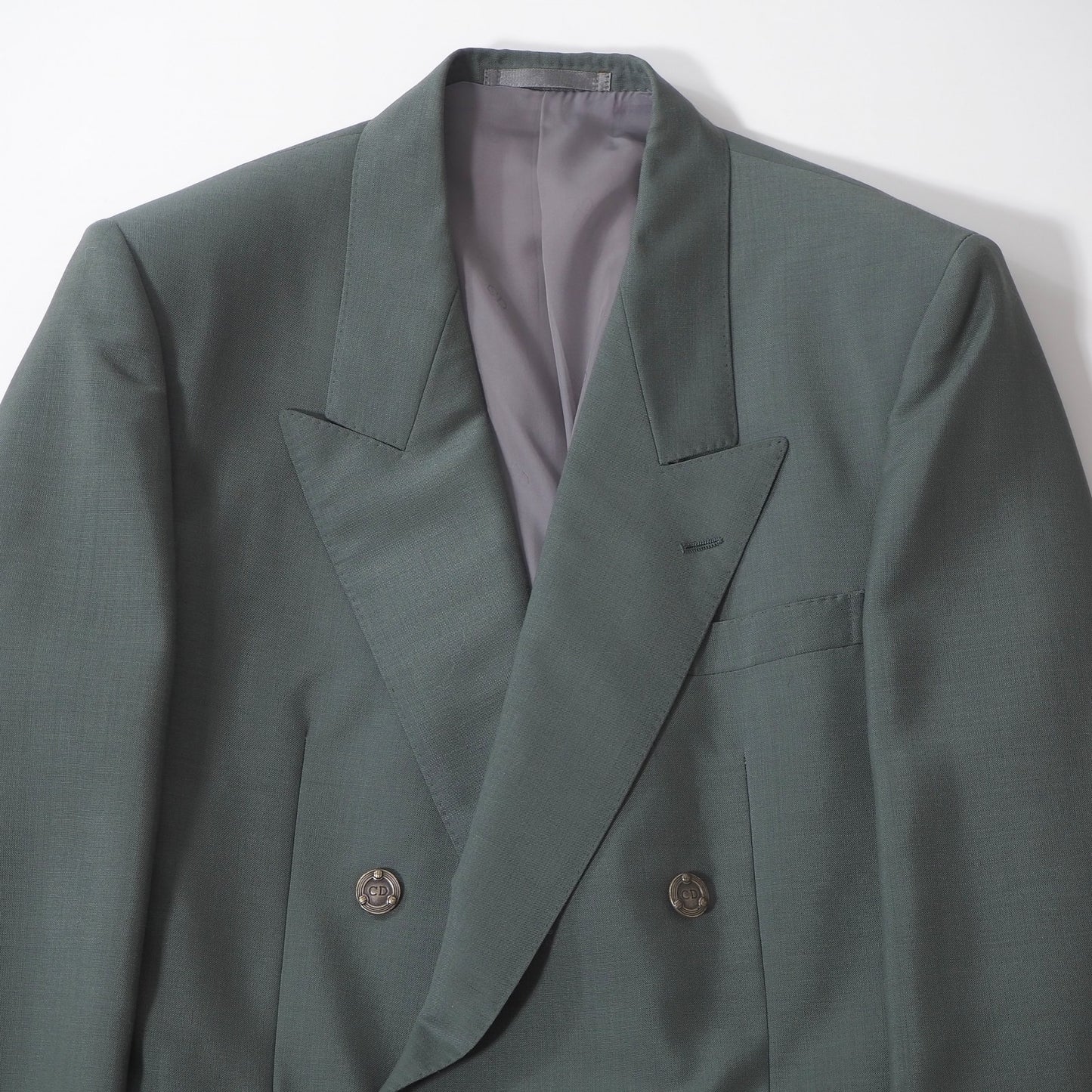 クリスチャンディオール Christian Dior MONSIEUR ヴィンテージ スーツ ジャケット パンツ 90-77-165 グリーン メンズ 正規品 5-DK183