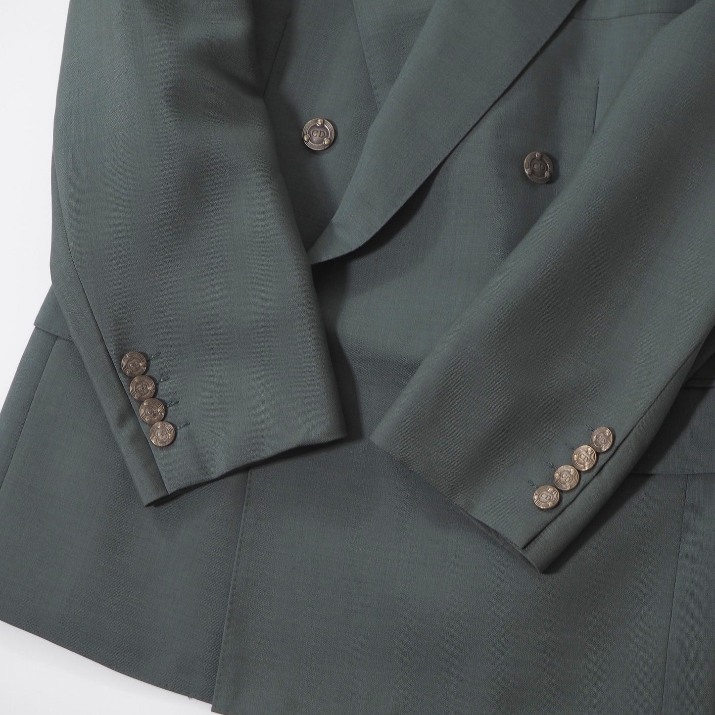 クリスチャンディオール Christian Dior MONSIEUR ヴィンテージ スーツ ジャケット パンツ 90-77-165 グリーン メンズ 正規品 5-DK183