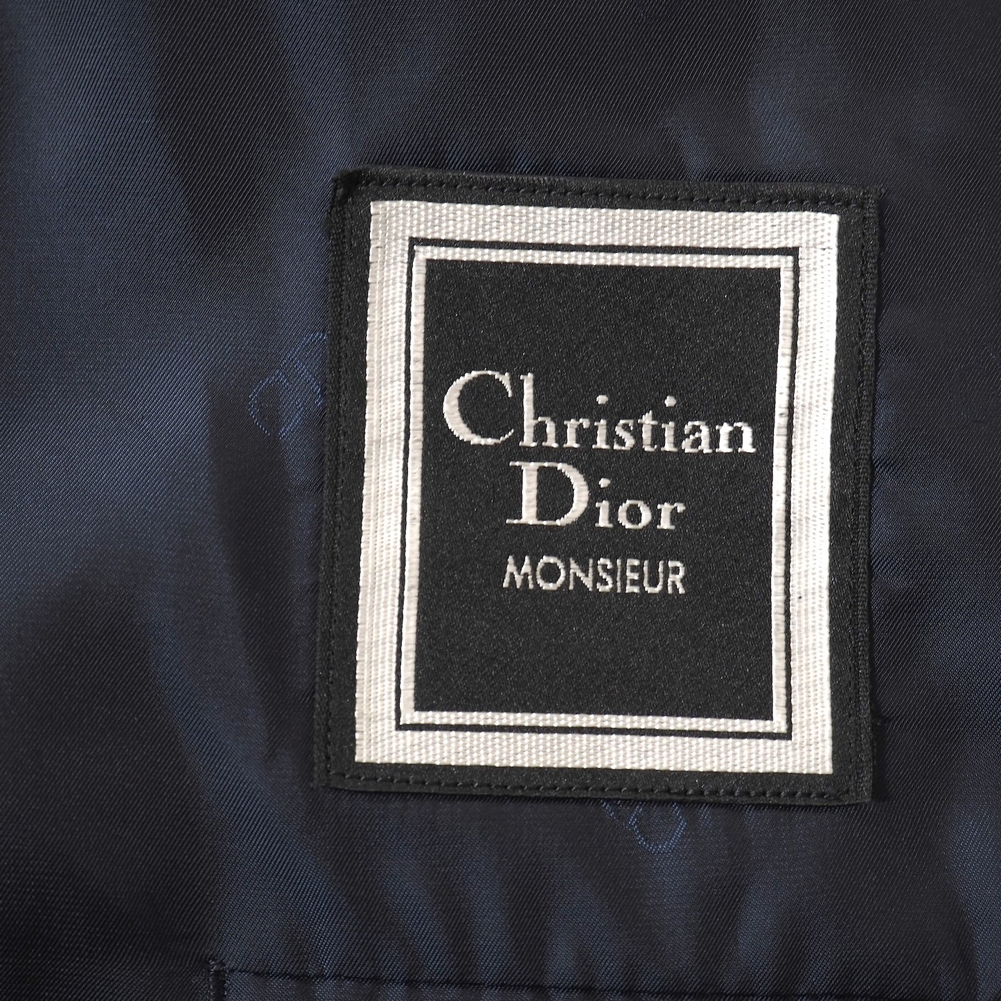 良品 クリスチャンディオール Christian Dior MONSIEUR ヴィンテージ ダブルブレスト ジャケット ウール 90-76-165 ダークネイビー メンズ 正規品 5-DK185