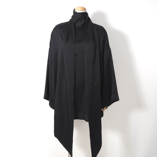 美品 サンローランパリ SAINT LAURENT 2024SS トップス チュニック 40 ブラック レディース 正規品 5-DL198