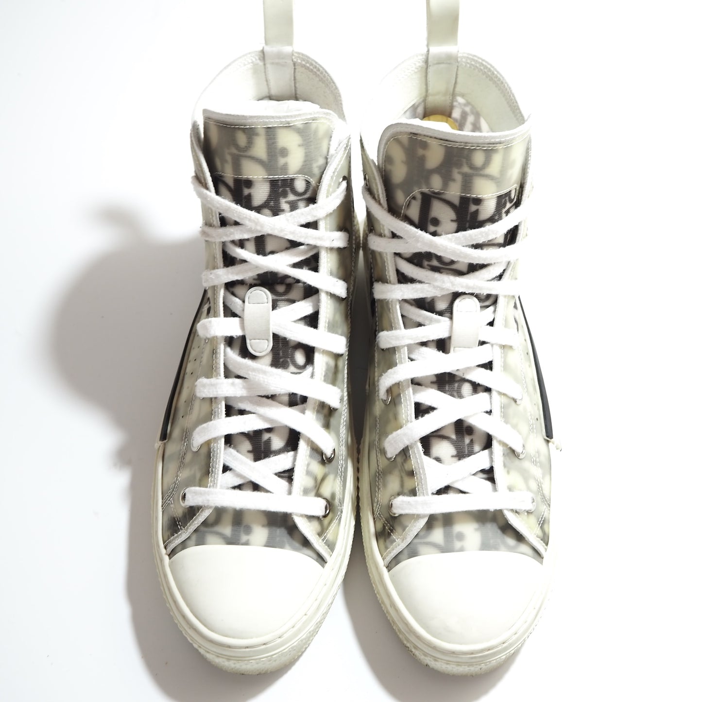 ディオール DIOR B23 オブリーク ハイカット スニーカー 42 27cm相当 ホワイト メンズ 正規品 5-HT020