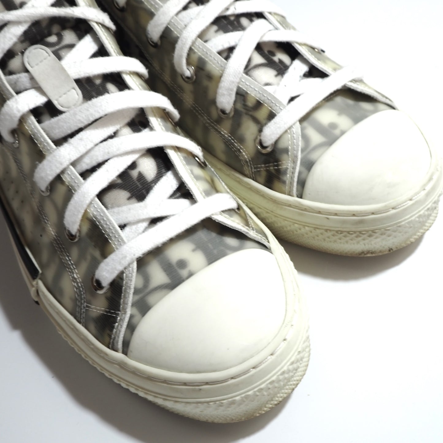 ディオール DIOR B23 オブリーク ハイカット スニーカー 42 27cm相当 ホワイト メンズ 正規品 5-HT020