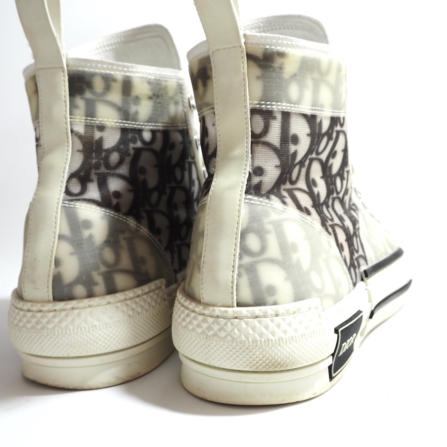 ディオール DIOR B23 オブリーク ハイカット スニーカー 42 27cm相当 ホワイト メンズ 正規品 5-HT020