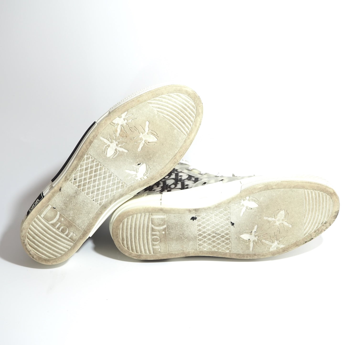ディオール DIOR B23 オブリーク ハイカット スニーカー 42 27cm相当 ホワイト メンズ 正規品 5-HT020
