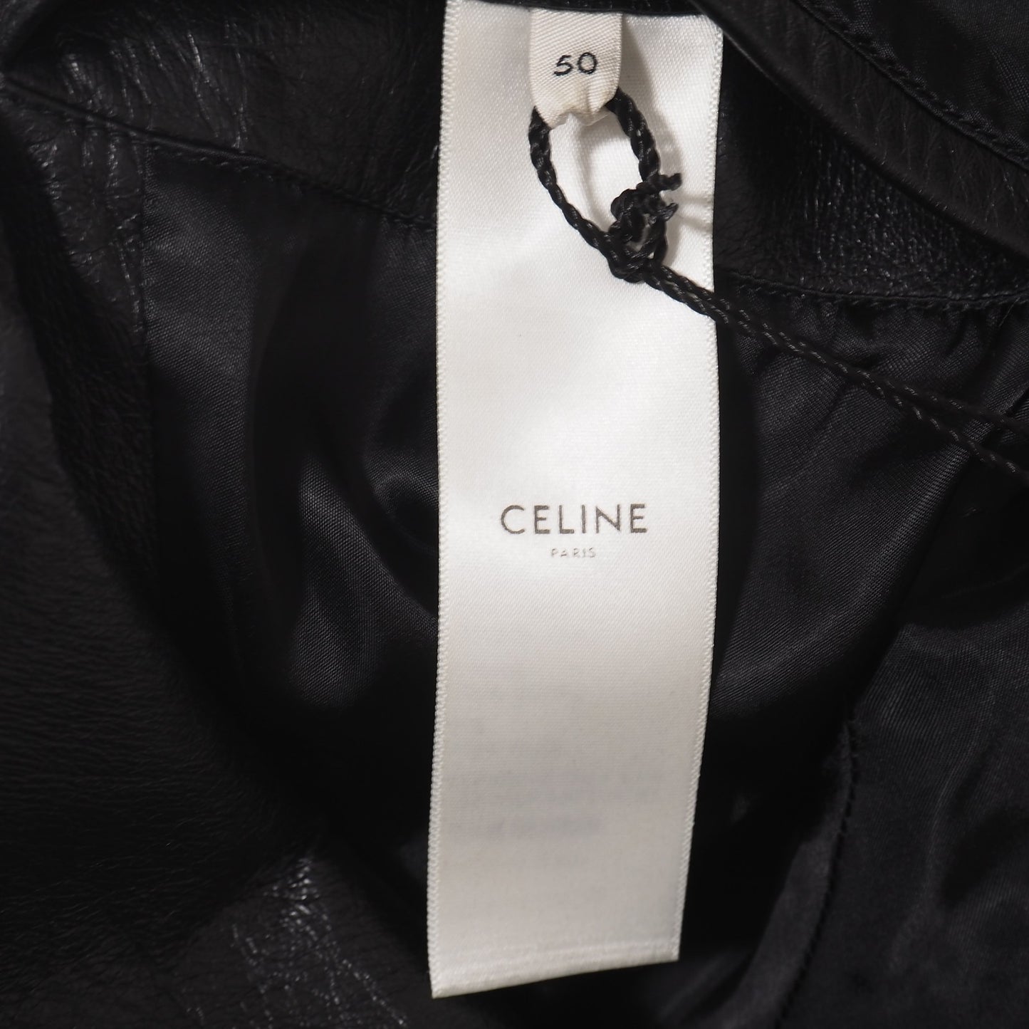 美品 セリーヌ CELINE 19SS エディ期 ラムレザー ライダース ジャケット 50 ブラック メンズ 正規品 5-KK011