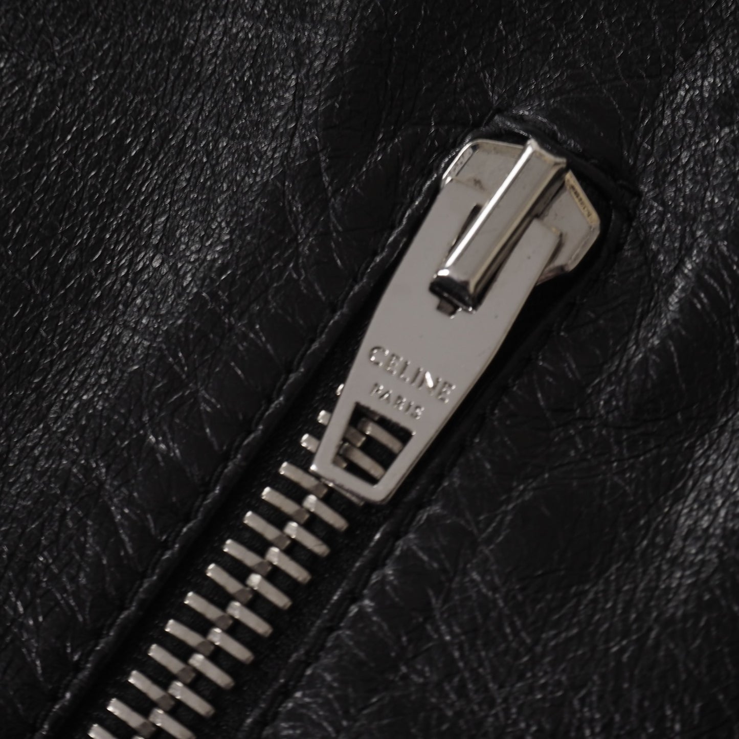 美品 セリーヌ CELINE 19SS エディ期 ラムレザー ライダース ジャケット 50 ブラック メンズ 正規品 5-KK011