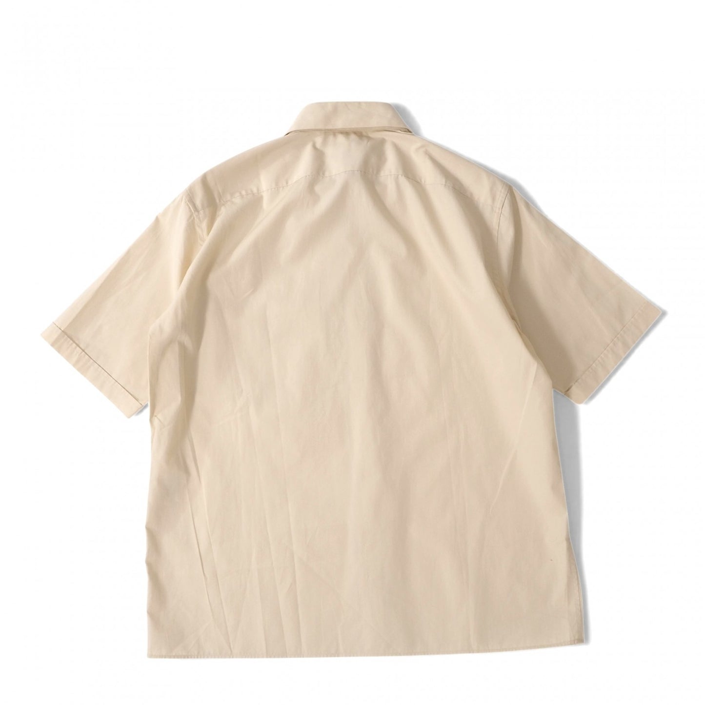 フェンディ FENDI 22SS ロゴプリント FFジップ 半袖 シャツ 39 ライトベージュ メンズ 正規品 5-KK006