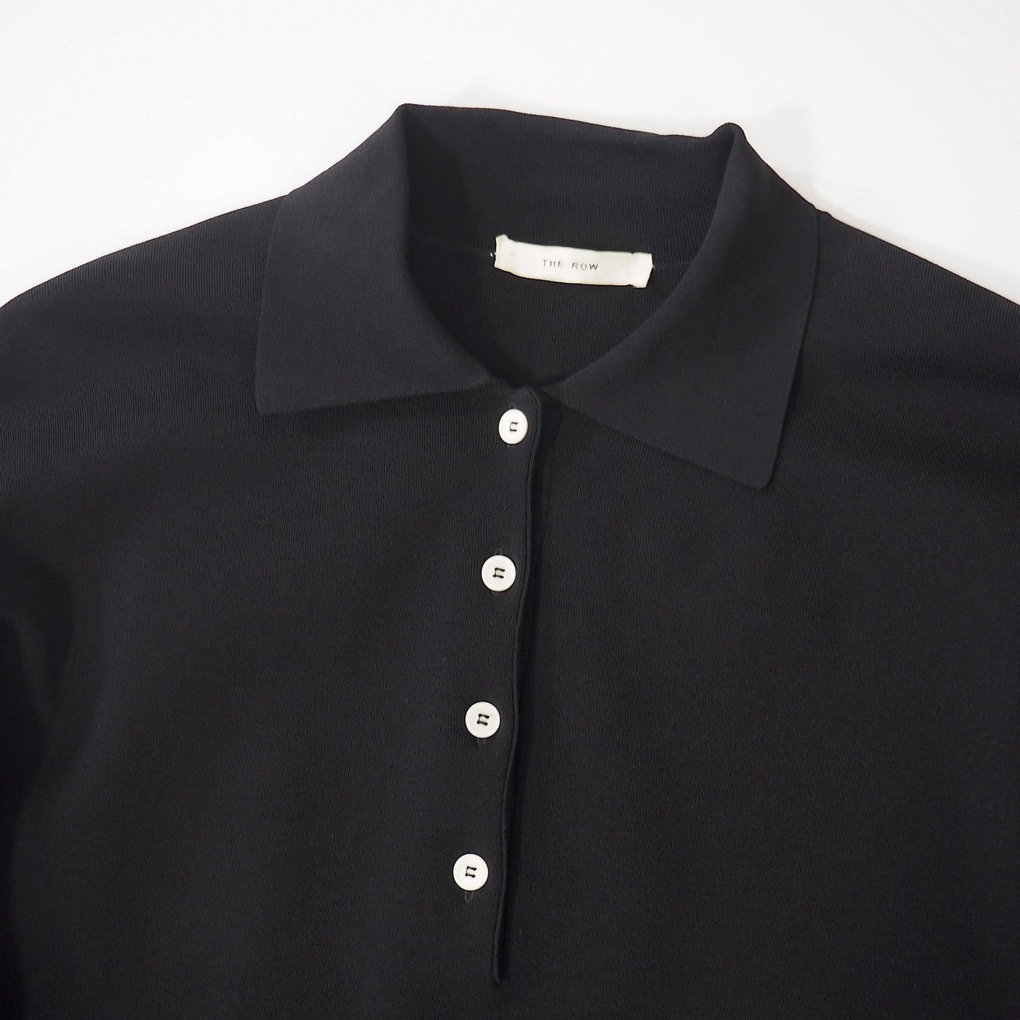 良品 ザロウ THE ROW 半袖 ニット ワンピース XS/S ブラック レディース 正規品 5-KK010