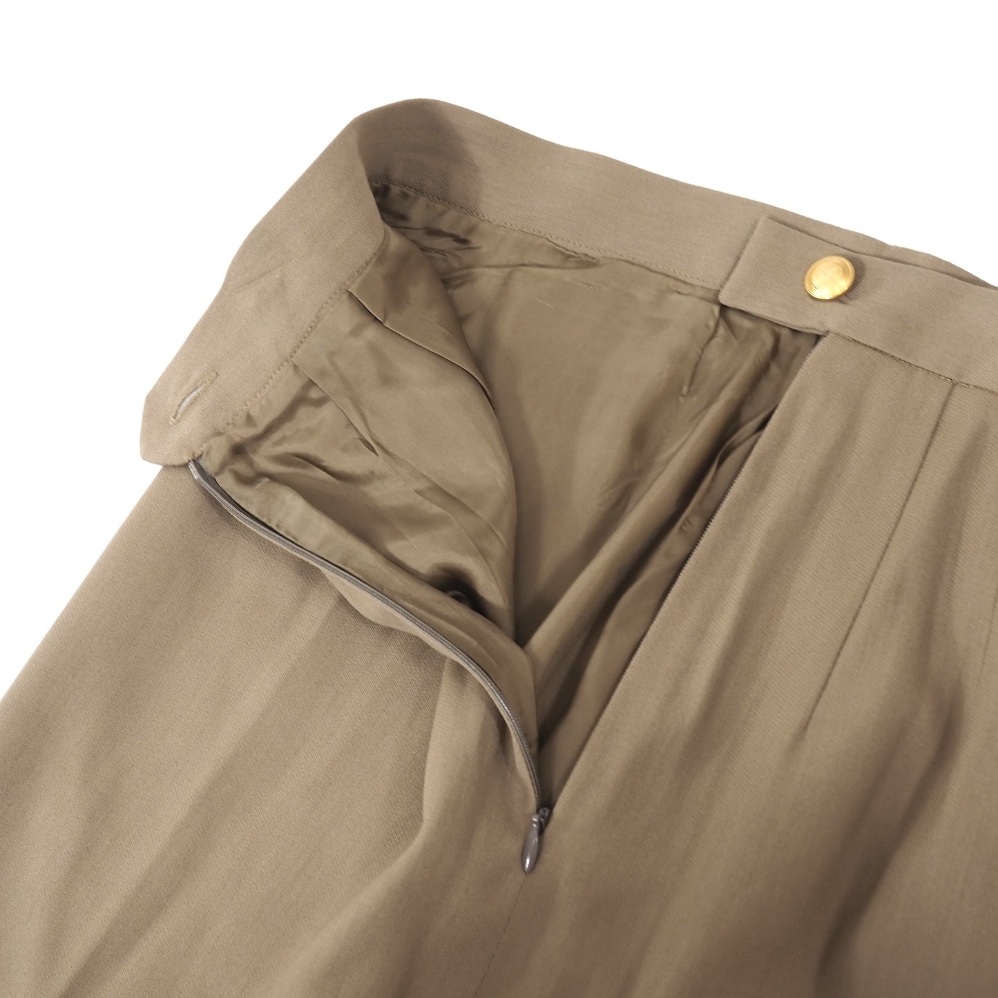 良品 グッチ GUCCI ヴィンテージ 金GGボタン セットアップ ジャケット スカート スーツ 42 ベージュ レディース 正規品 5-OG002