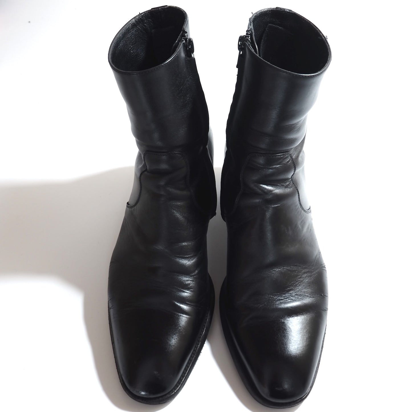 サンローランパリ SAINT LAURENT PARIS ワイアット レザー ブーツ サイドジップ 42 ブラック メンズ 正規品 5-OG016