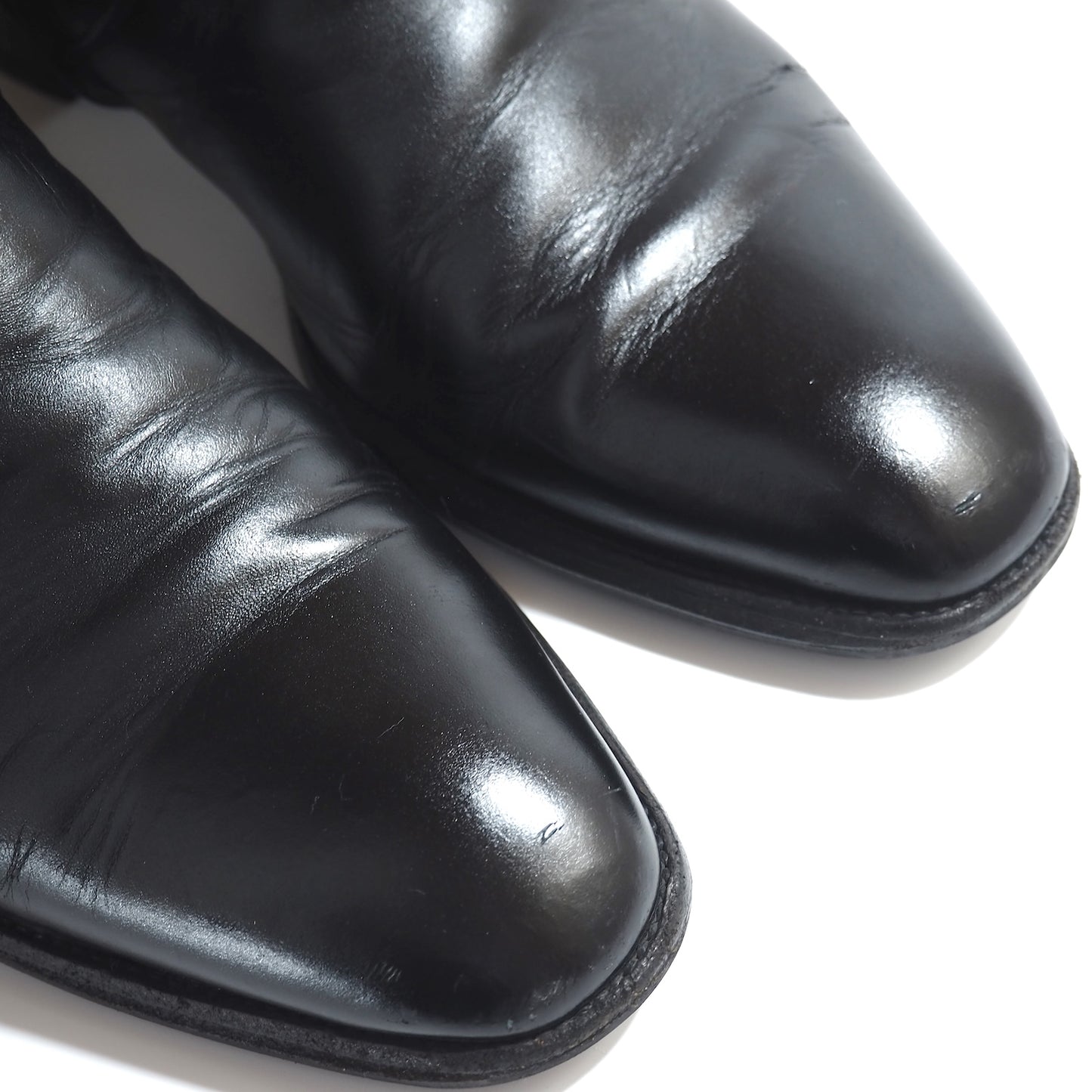 サンローランパリ SAINT LAURENT PARIS ワイアット レザー ブーツ サイドジップ 42 ブラック メンズ 正規品 5-OG016