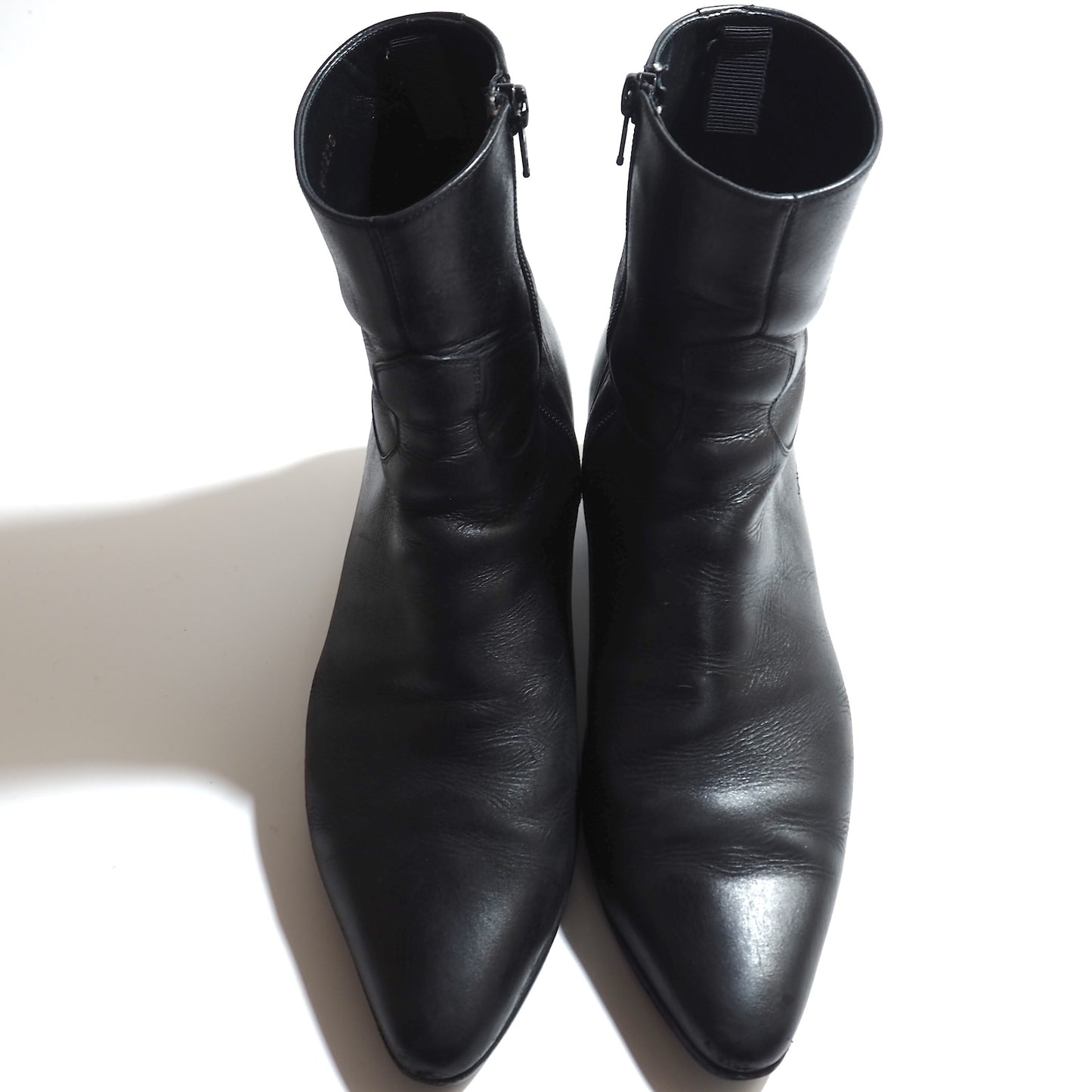 セリーヌ CELINE JACNO ジャクノ サイドジップ レザー ブーツ 41 25.5-26cm相当 ブラック メンズ 正規品 5-OG017