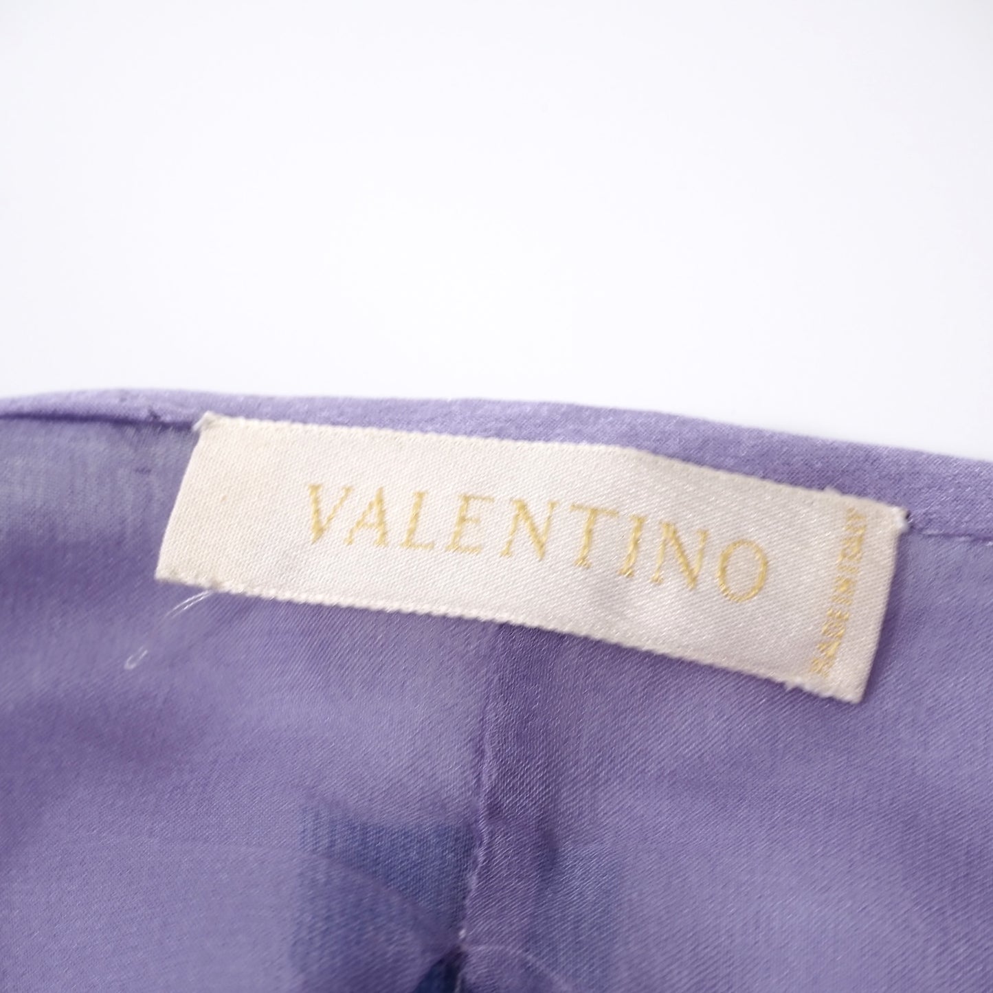 美品 ヴァレンティノ VALENTINO シルク フリル ブラウス 12/46 ライトパープル レディース 正規品 5-OG020