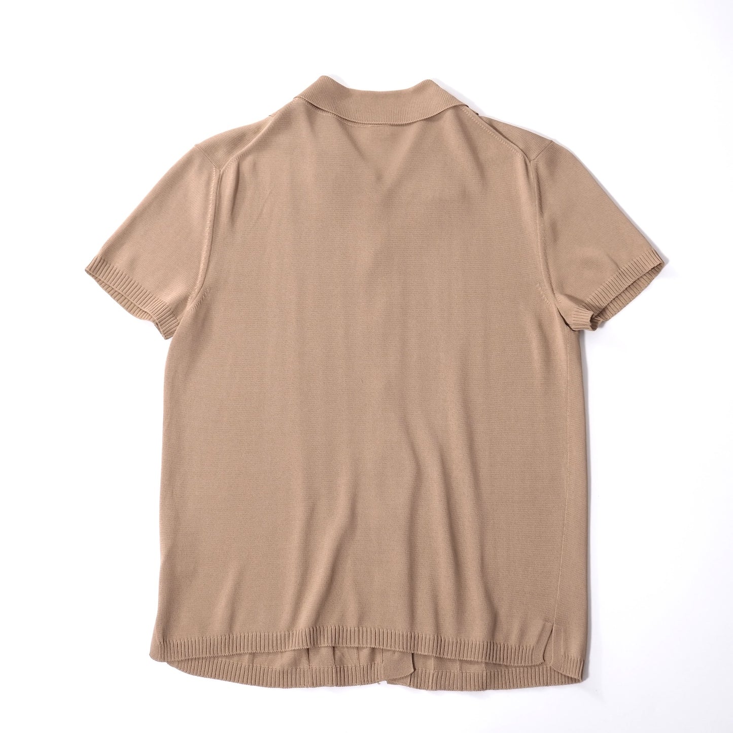 良品 エルメス HERMES 半袖 ピンタック ビスコース シャツ ブラウス ME ヌードベージュ レディース 正規品 5-OI002