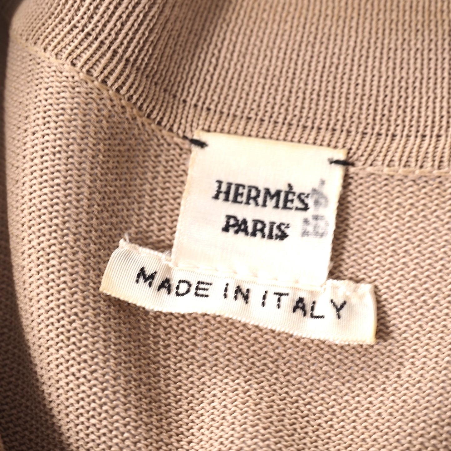 良品 エルメス HERMES 半袖 ピンタック ビスコース シャツ ブラウス ME ヌードベージュ レディース 正規品 5-OI002
