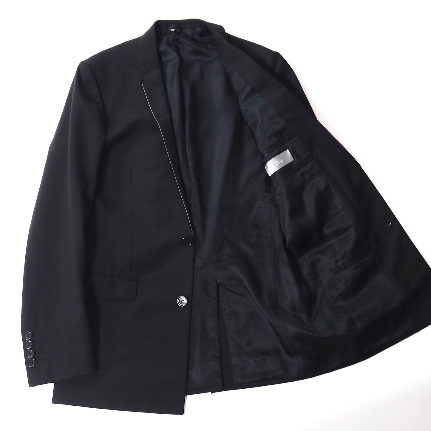 良品 ディオールオム DIOR HOMME クリス期 ドレス ジャケット 44 ブラック メンズ 正規品 5-OI003