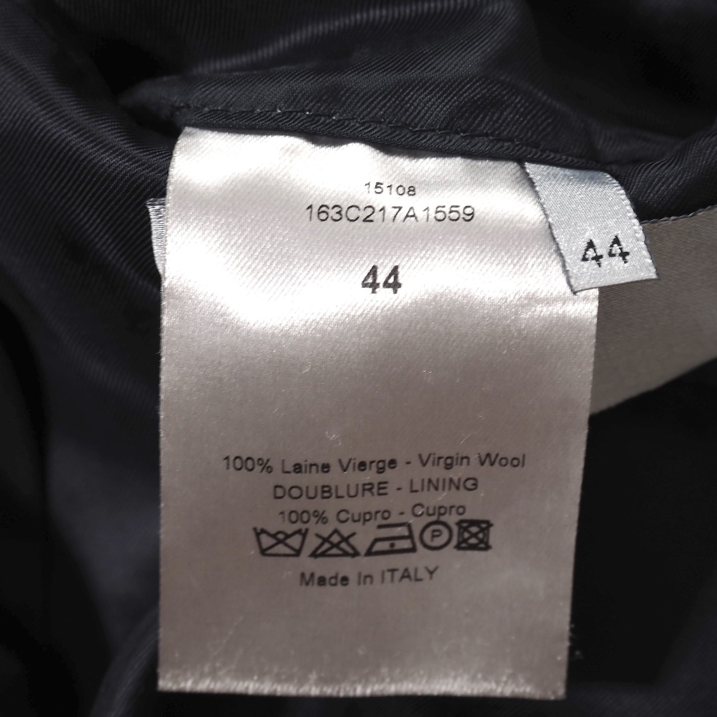 良品 ディオールオム DIOR HOMME クリス期 ドレス ジャケット 44 ブラック メンズ 正規品 5-OI003
