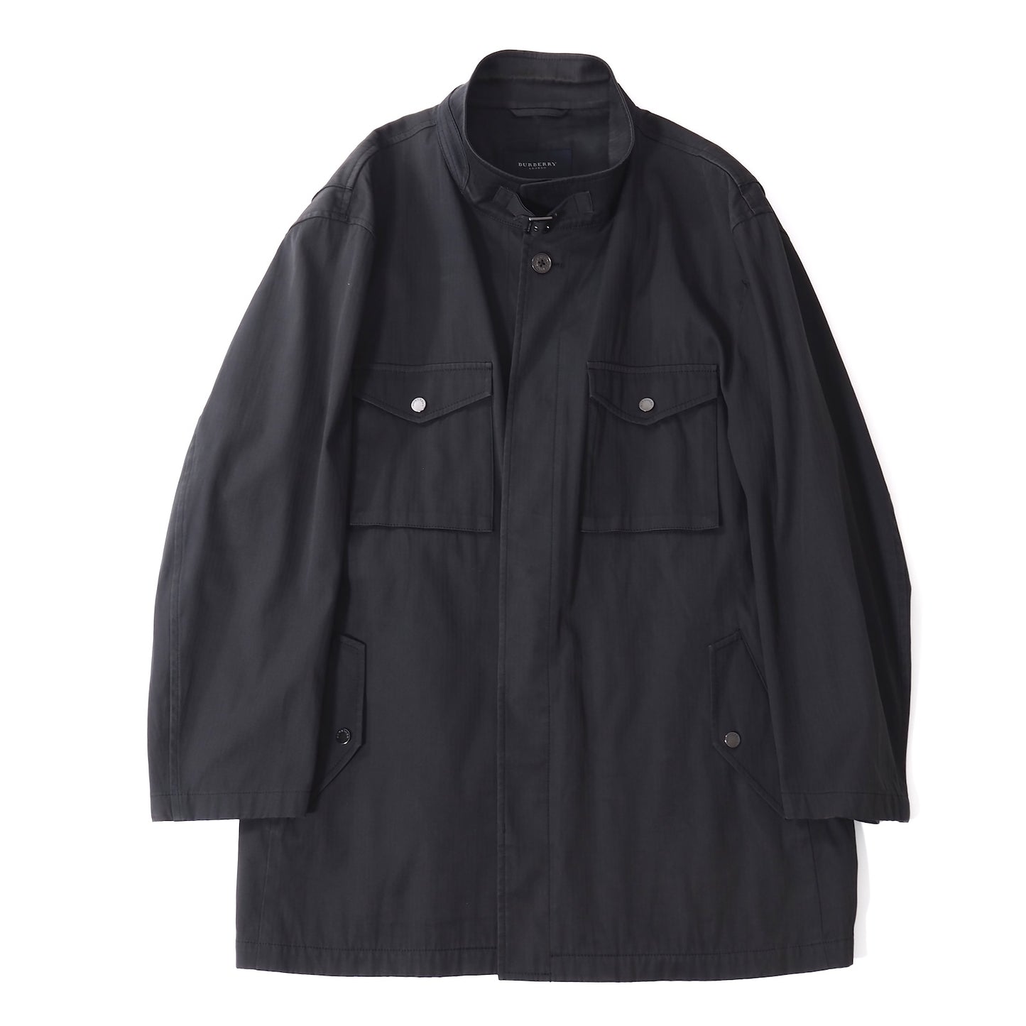 バーバリー BURBERRY ヴィンテージ スタンドカラー ジャケット コート 4L ブラック メンズ 正規品 5-OI005