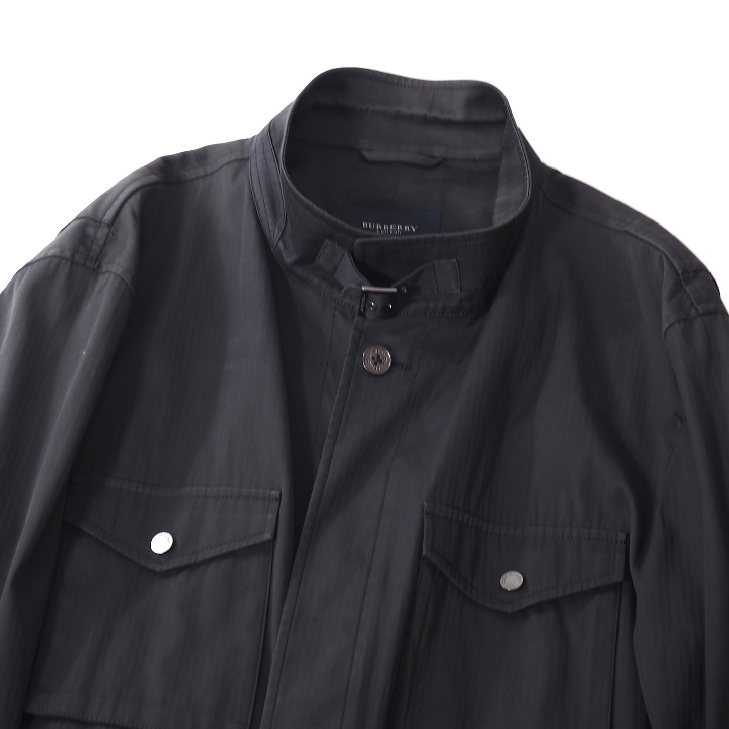バーバリー BURBERRY ヴィンテージ スタンドカラー ジャケット コート 4L ブラック メンズ 正規品 5-OI005