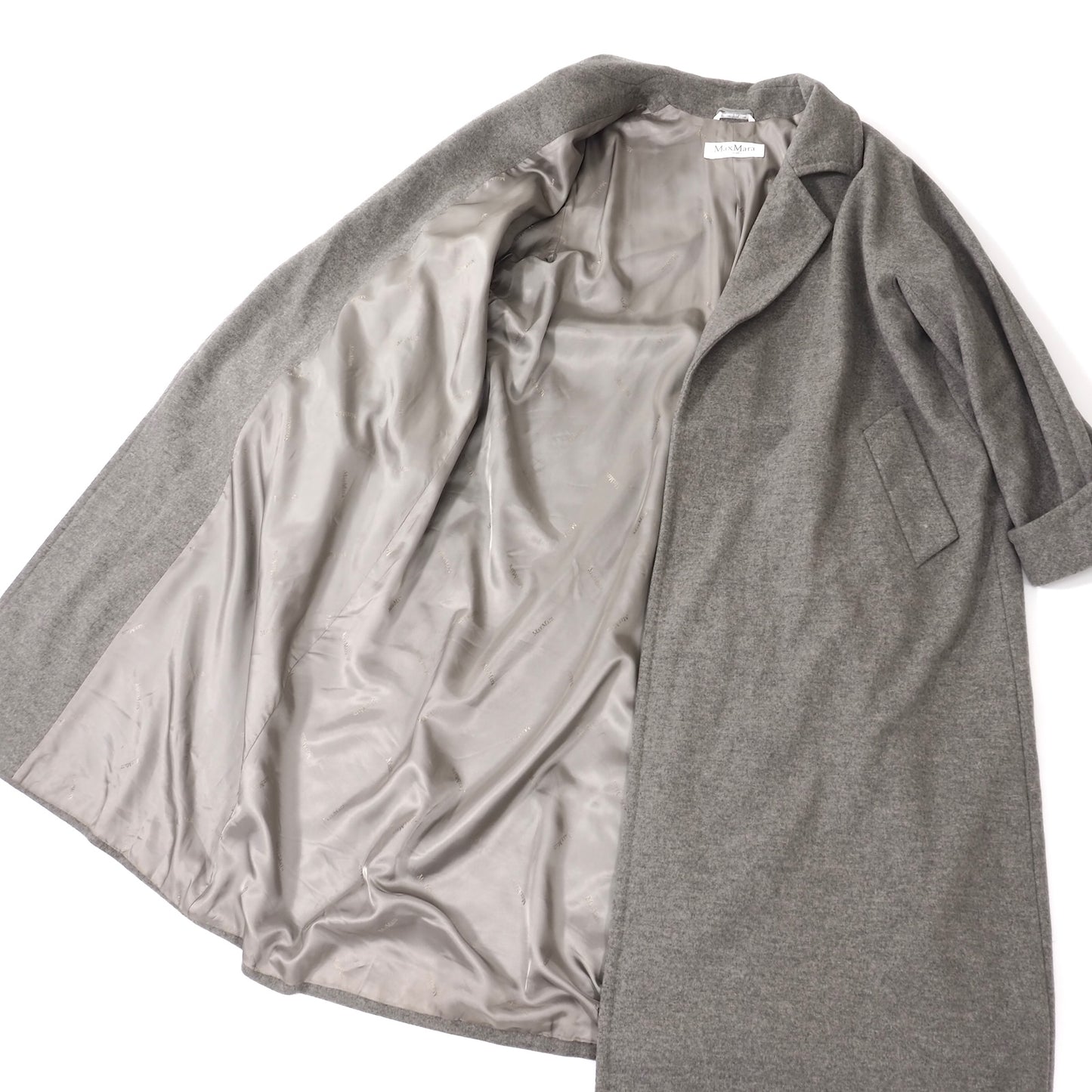 マックスマーラ Max Mara カシミヤ ロングコート 40 グレー レディース 正規品 5-OJ004