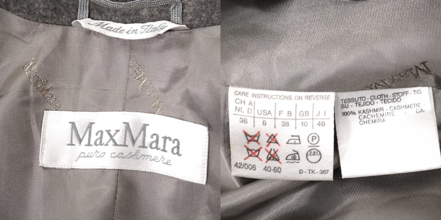 マックスマーラ Max Mara カシミヤ ロングコート 40 グレー レディース 正規品 5-OJ004
