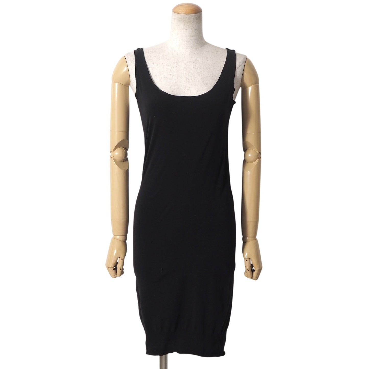 プラダ PRADA イタリア製 ノースリーブ ワンピース M ブラック レディース 正規品 5-OJ011