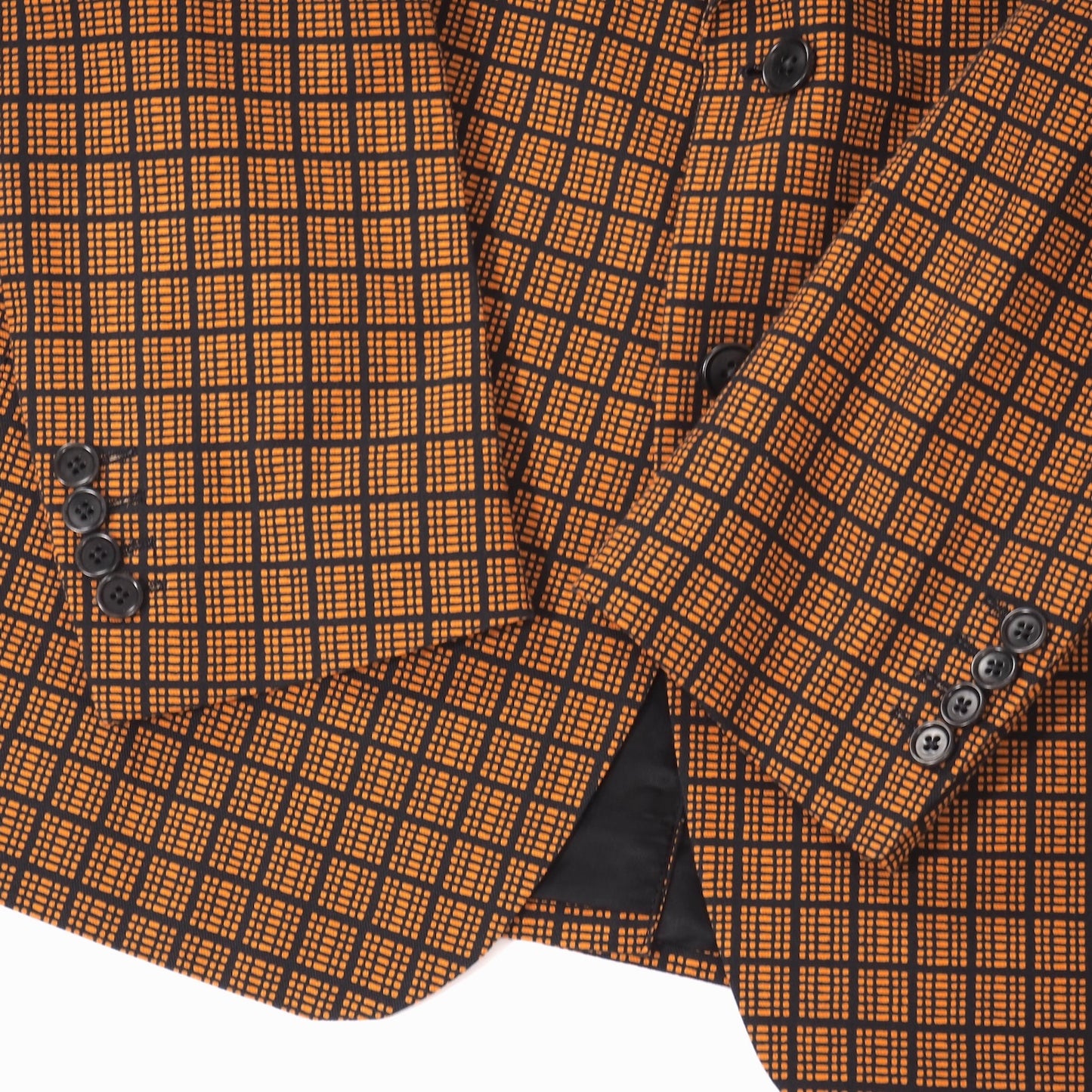 未使用 ドリスヴァンノッテン Dries Van Noten 19年製 コットンリネン チェック セットアップスーツ ジャケット パンツ 50 オレンジチェック メンズ 正規品 5-OK001