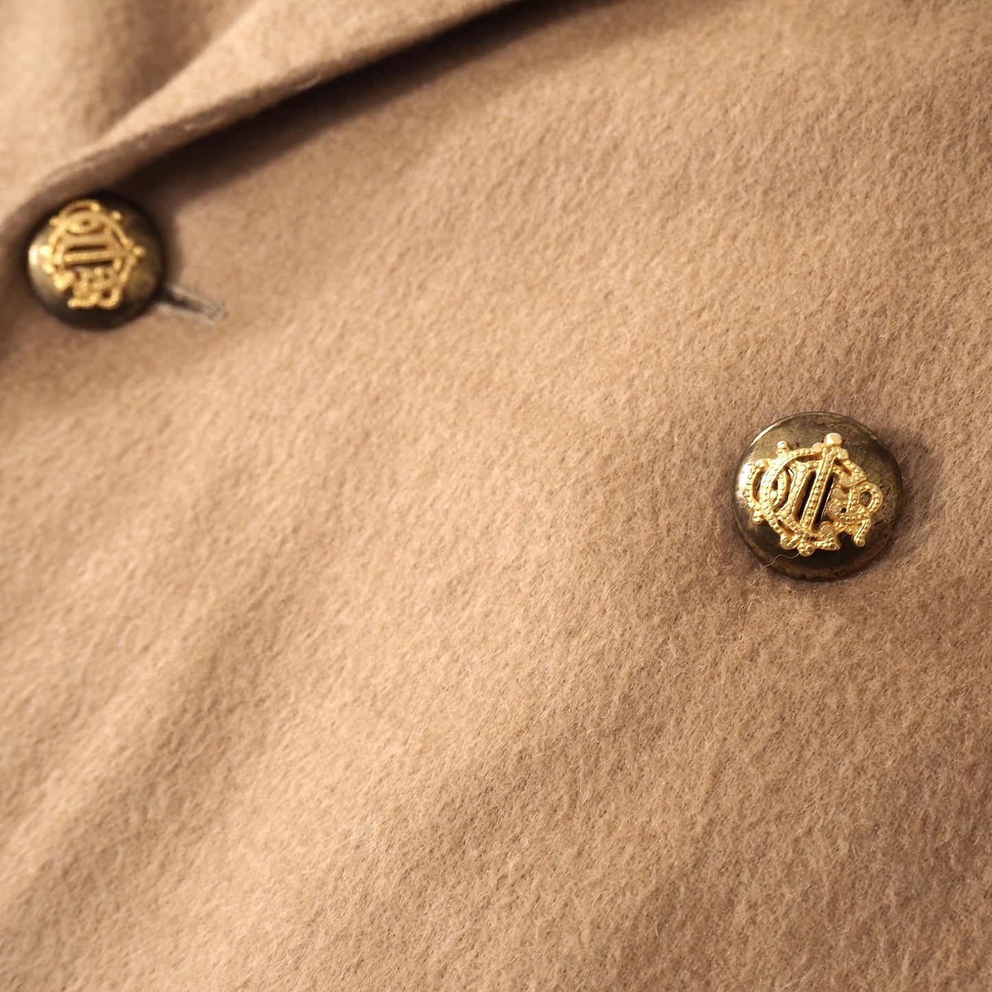 Christian Dior MONSIEUR ヴィンテージ ピュアキャメル ダブルブレストジャケット 50 ベージュ メンズ 正規品 5-OK006