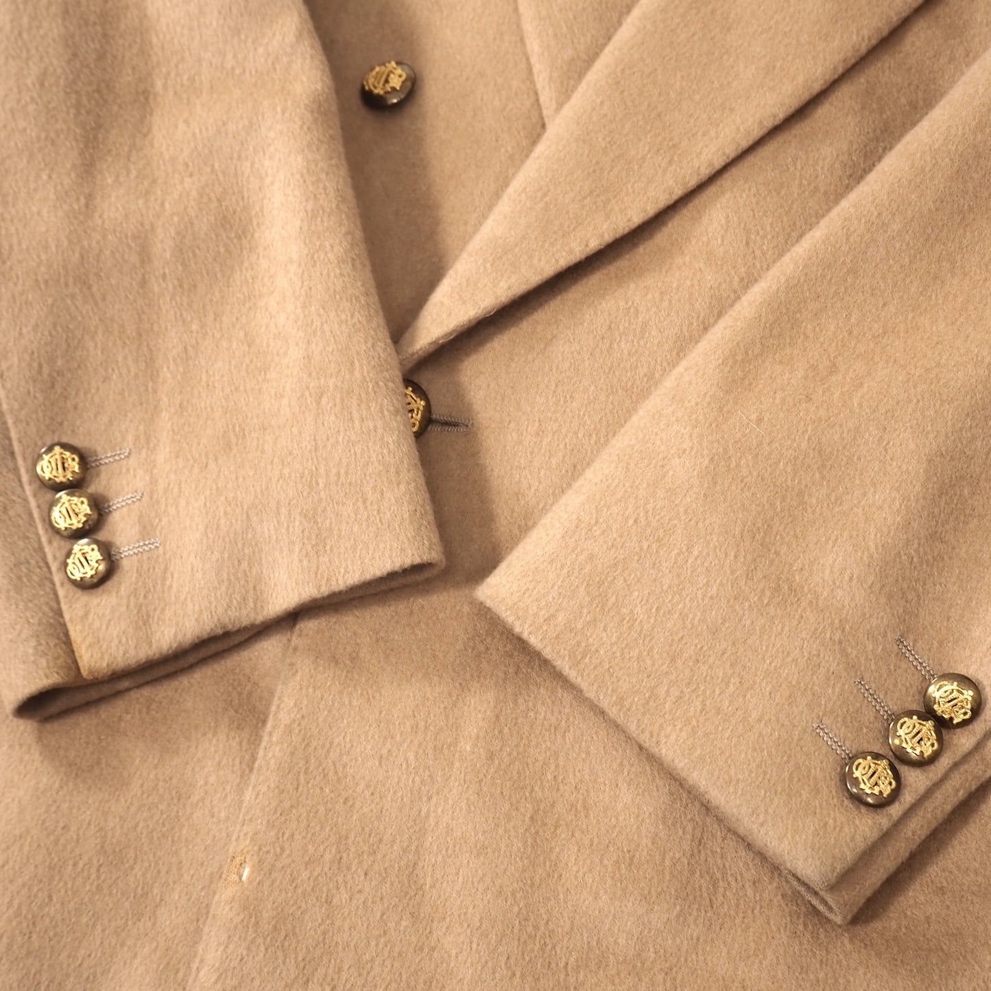 Christian Dior MONSIEUR ヴィンテージ ピュアキャメル ダブルブレストジャケット 50 ベージュ メンズ 正規品 5-OK006