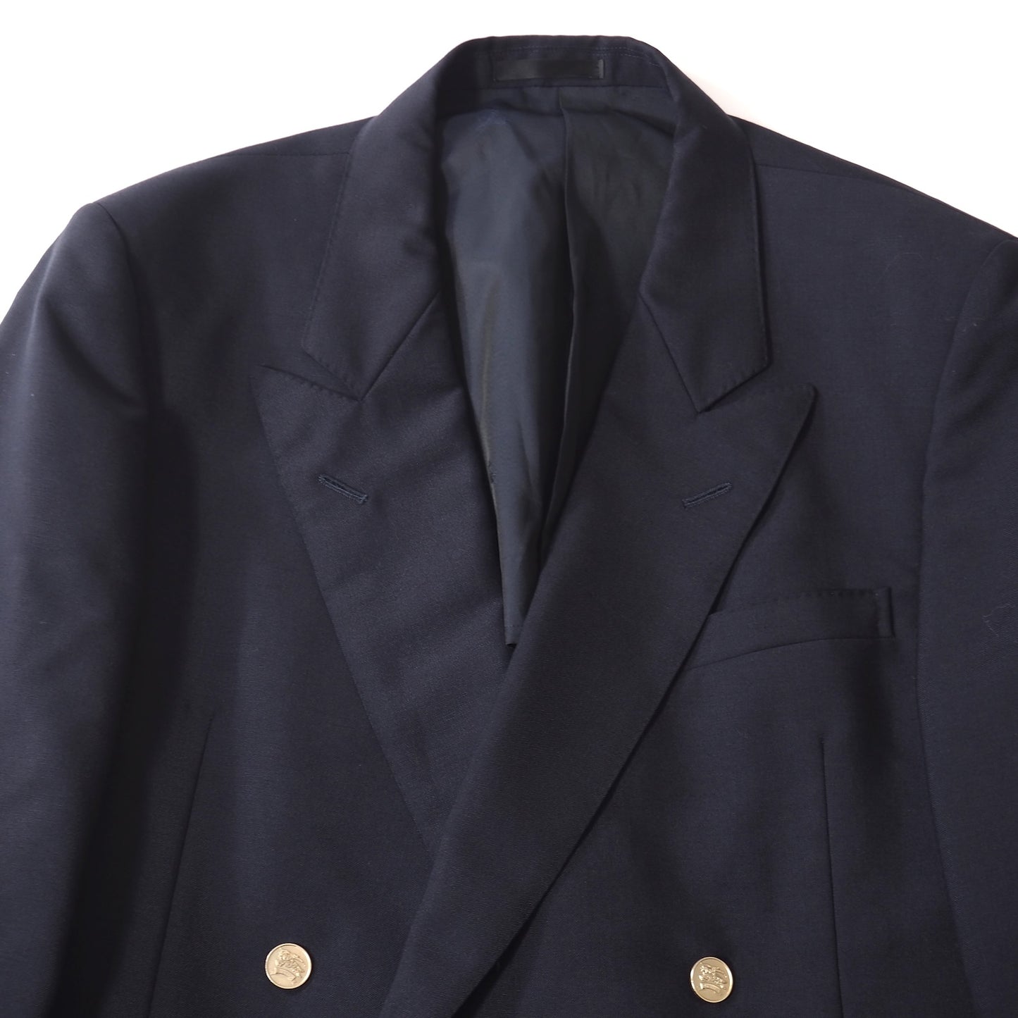 バーバリー BURBERRYS ヴィンテージ ウール 金ボタン ダブルブレスト ジャケット 98-94-170 ネイビー メンズ 正規品 5-OK008