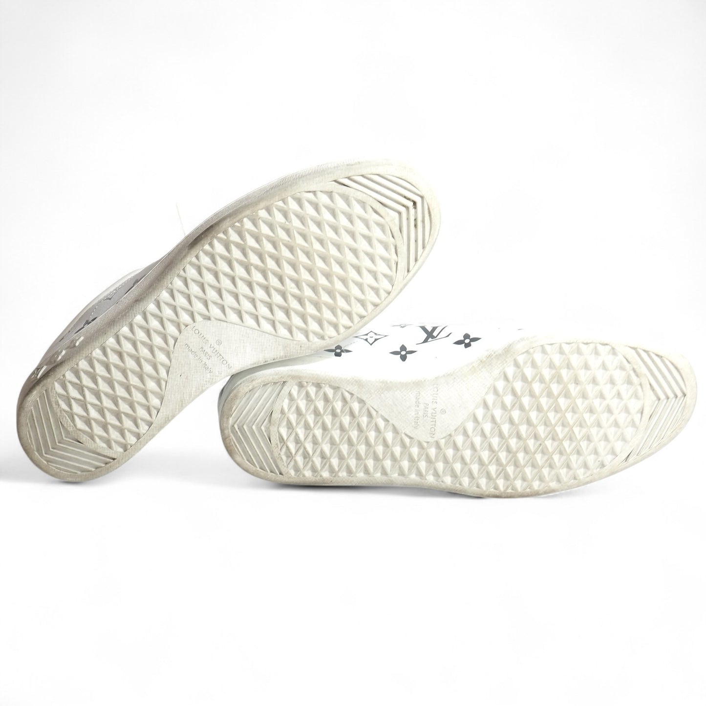 ルイヴィトン Louis Vuitton イタリア製 ルクセンブルクライン モノグラム柄 ローカット スニーカー 7.5 26㎝相当 ホワイト メンズ 正規品 5-OK009