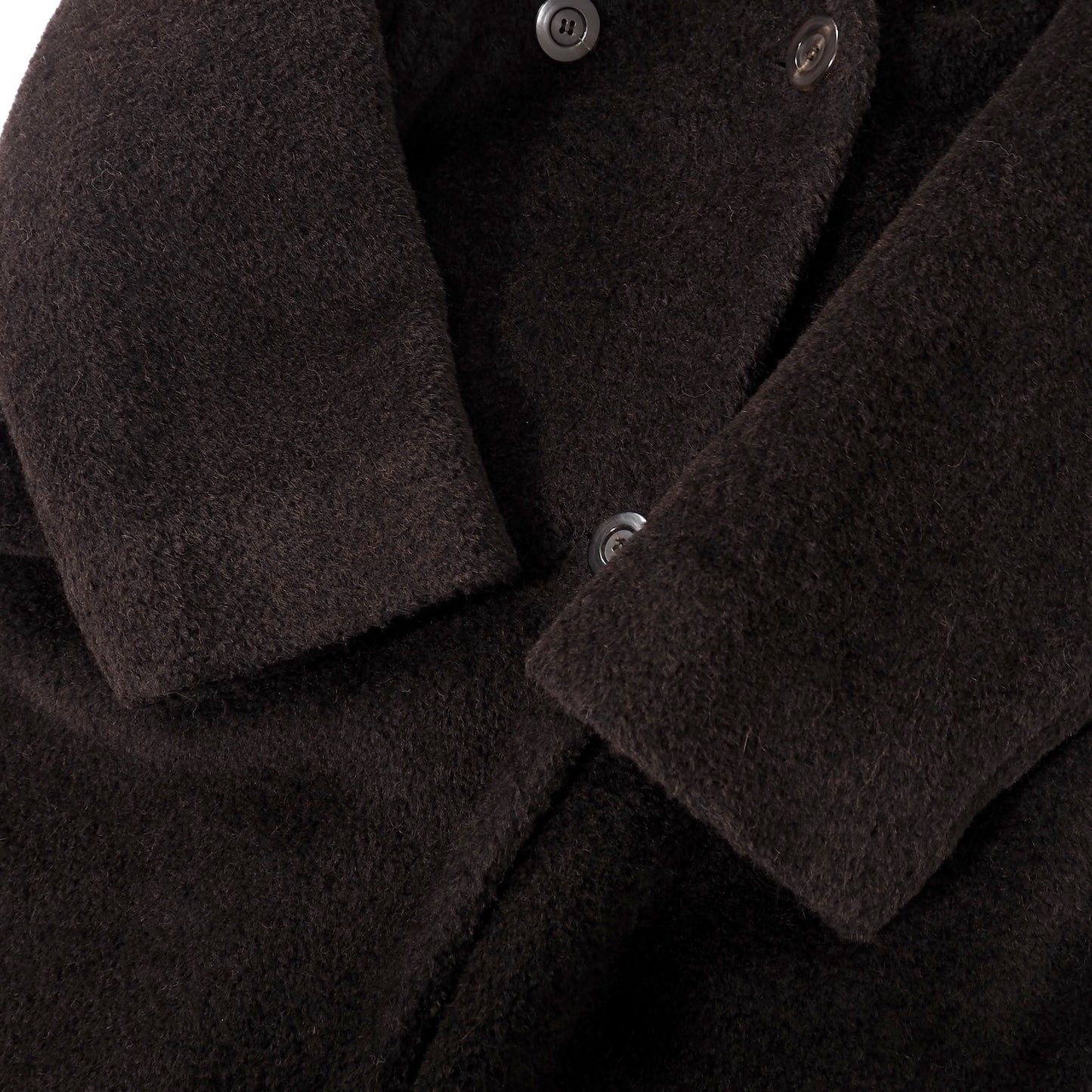 美品 マックスマーラ Max Mara イタリア製 アルパカ ヴァージンウール ダブルブレスト フーデッド コート 42 ダークブラウン レディース 正規品 5-OL001