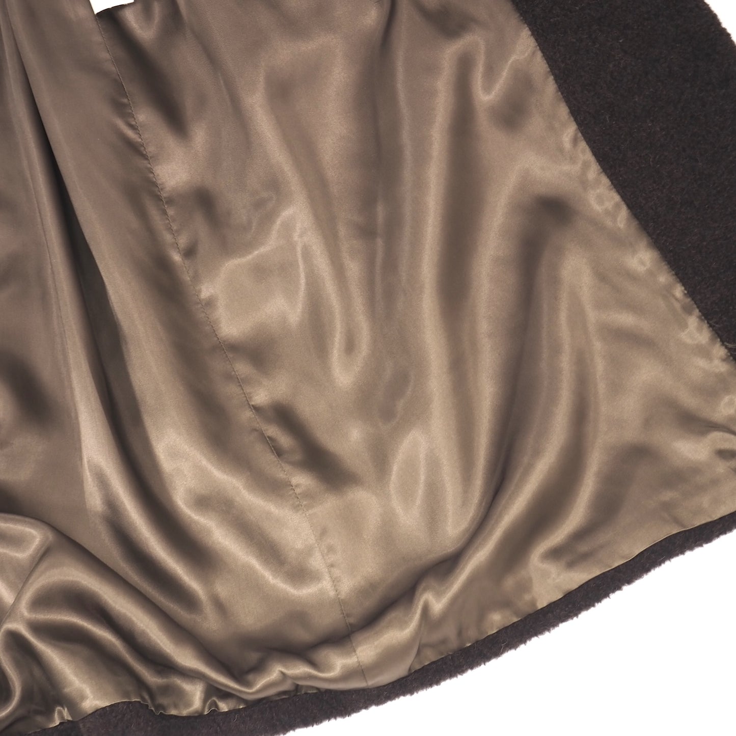 美品 マックスマーラ Max Mara イタリア製 アルパカ ヴァージンウール ダブルブレスト フーデッド コート 42 ダークブラウン レディース 正規品 5-OL001