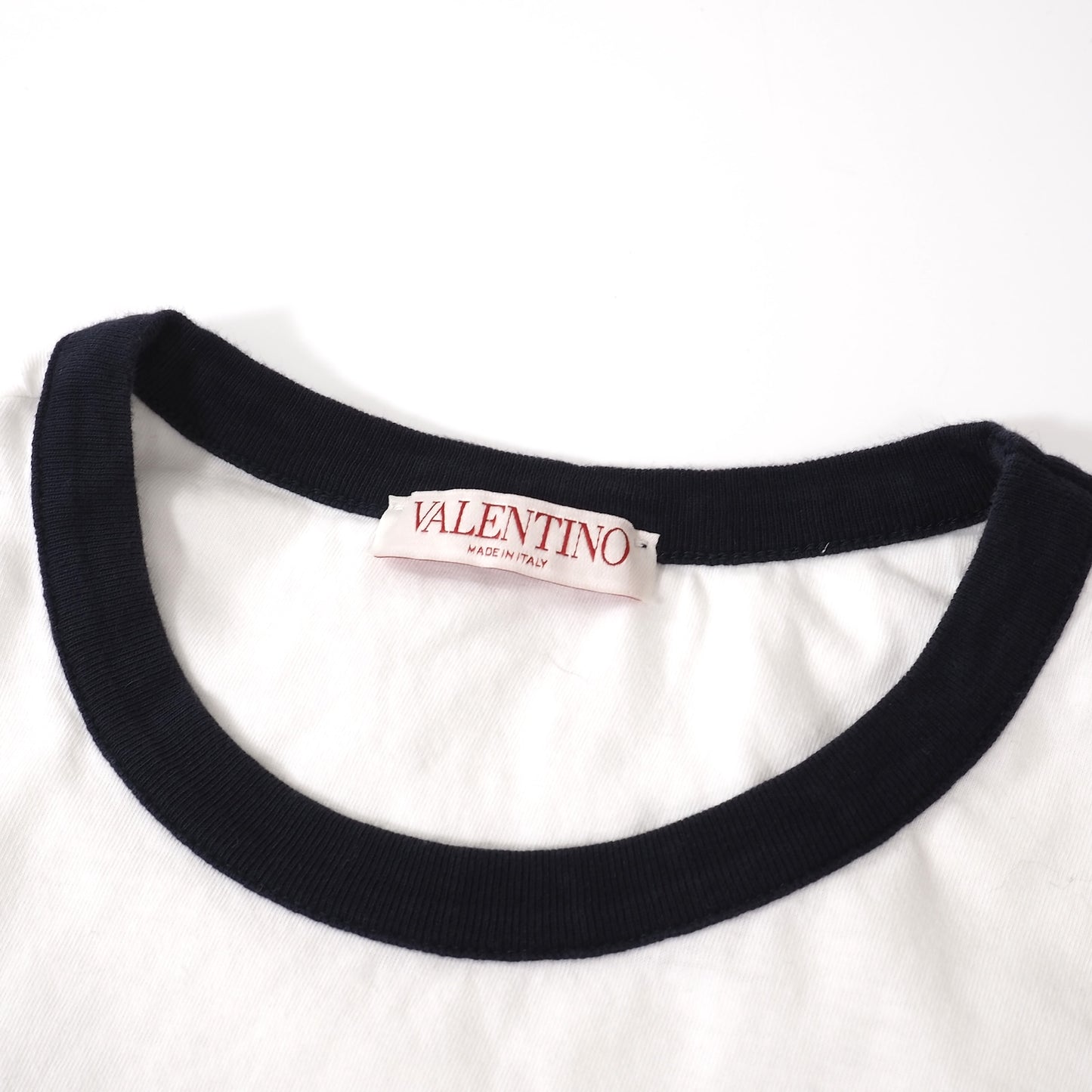 美品 ヴァレンティノ VALENTINO 2022年製 ロゴ コットン 半袖 Tシャツ M ホワイト レディース 正規品 5-PI004