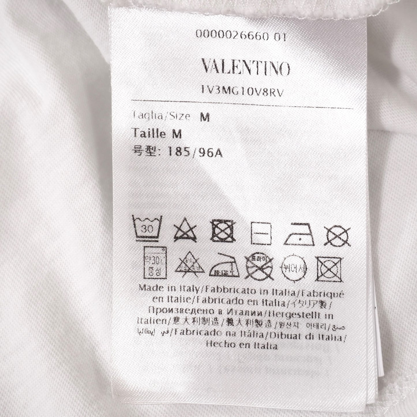 美品 ヴァレンティノ VALENTINO 2022年製 ロゴ コットン 半袖 Tシャツ M ホワイト レディース 正規品 5-PI004