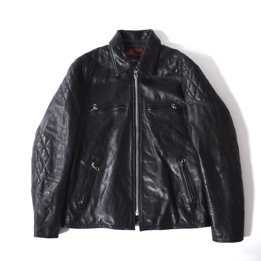 ショット Schott USA製 現行 襟付き レザー ジャケット XL ブラック メンズ 正規品 5-SH005