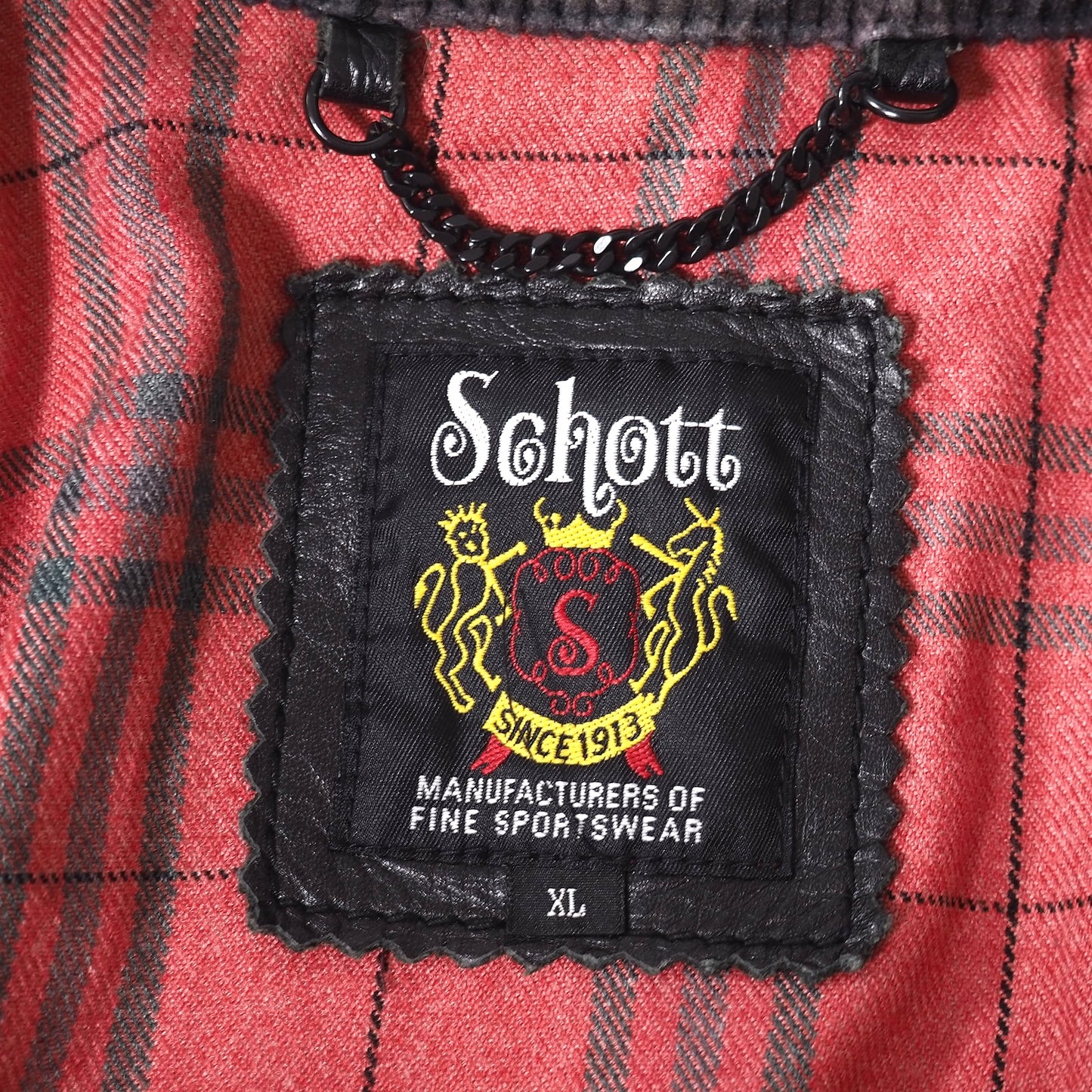ショット Schott USA製 現行 襟付き レザー ジャケット XL ブラック メンズ 正規品 5-SH005