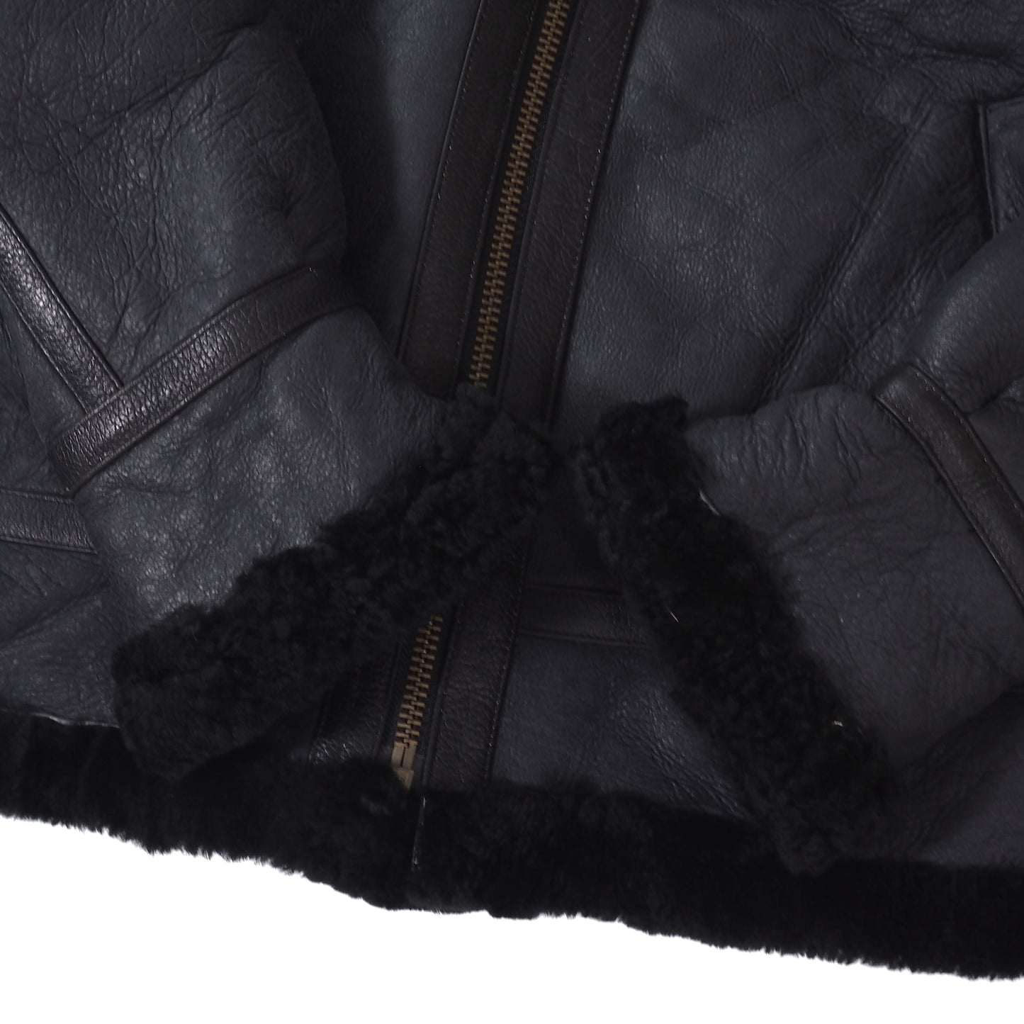 良品 アルファインダストリーズ ALPHA INDUSTRIES レザー ムートンファー フライトジャケット Ｌ ブラック メンズ 正規品 5-SH012