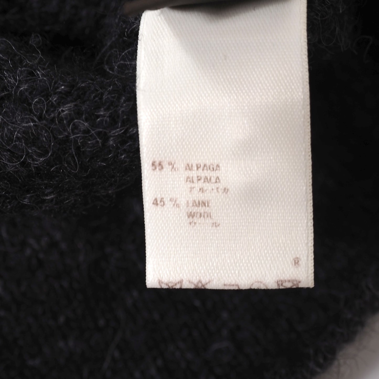 美品 ルイヴィトン Louis Vuitton ウール アルパカ ダミエ柄 長袖 ニット XL ダークグレー メンズ 正規品 5-SH021